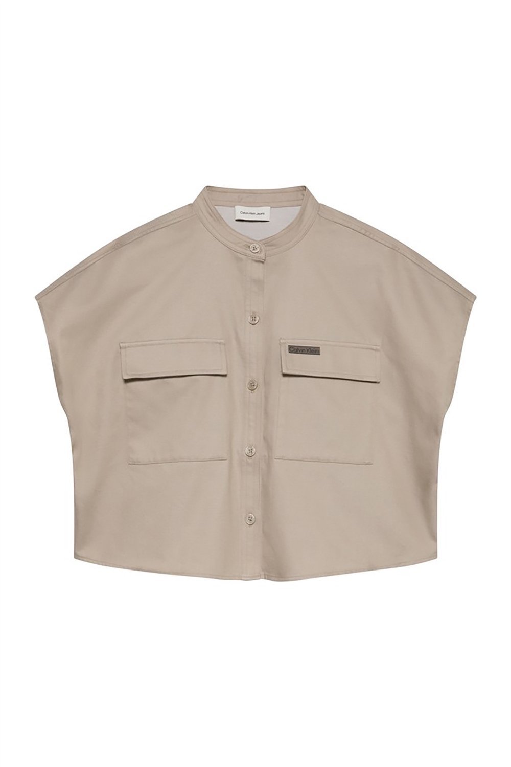 Calvin Klein Faux Denim Ss Relaxed Blouse Kadın Gömlek