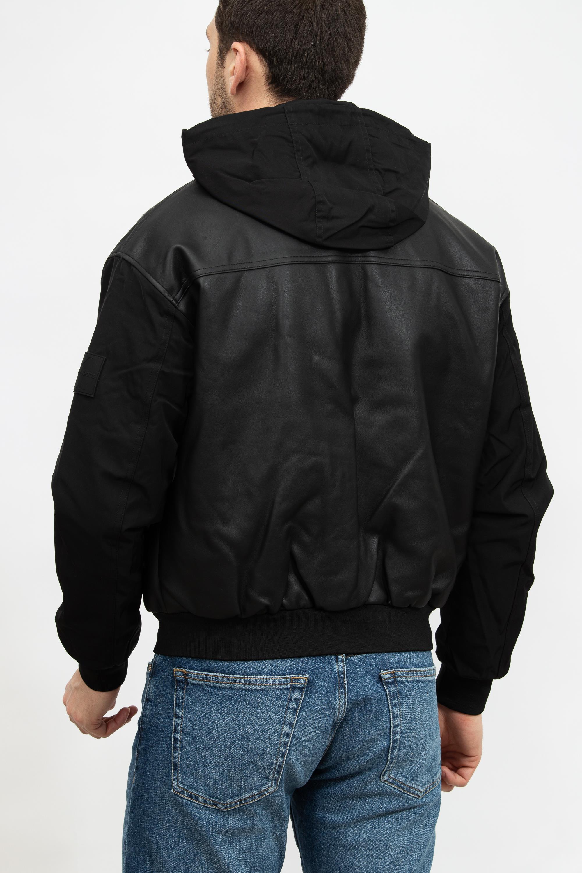 Calvin Klein Faux Leather Bomber Erkek Deri Mont