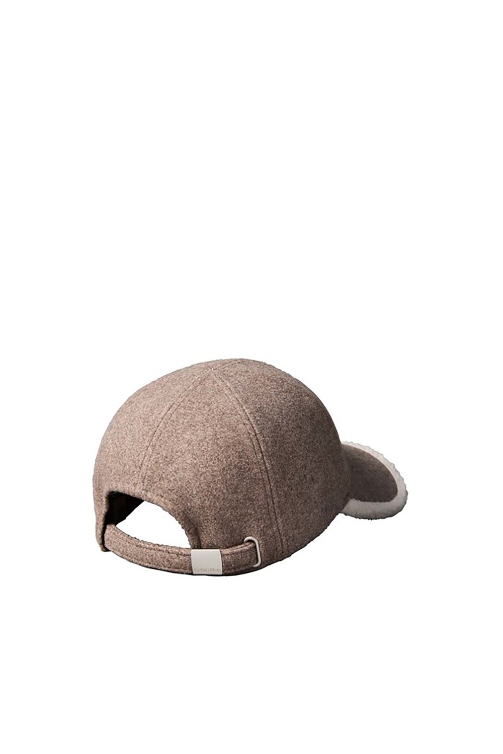 Calvin Klein Felt/ Sherpa Cap W/ Chenille Log Kadın Baseball Şapka Kahverengi