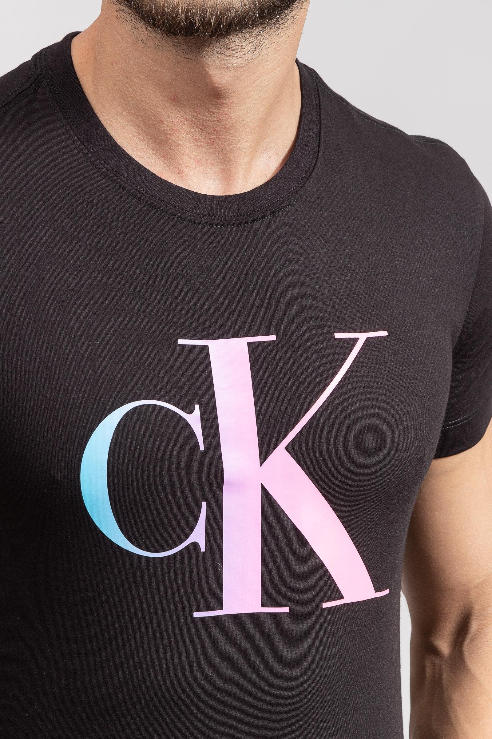 Calvin Klein Filled Ck Erkek Bisiklet Yaka T-Shirt