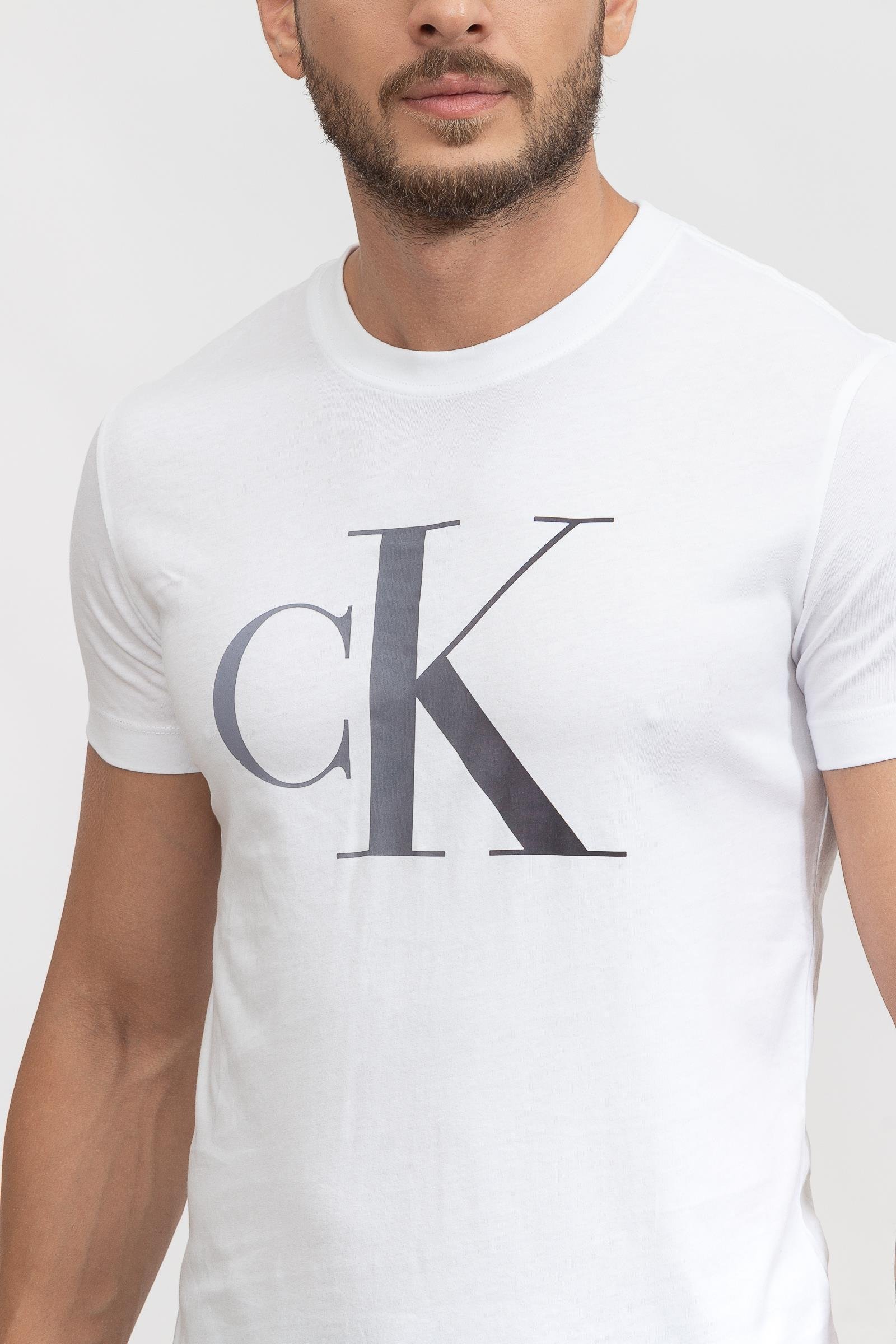 Calvin Klein Filled Ck Erkek Bisiklet Yaka T-Shirt