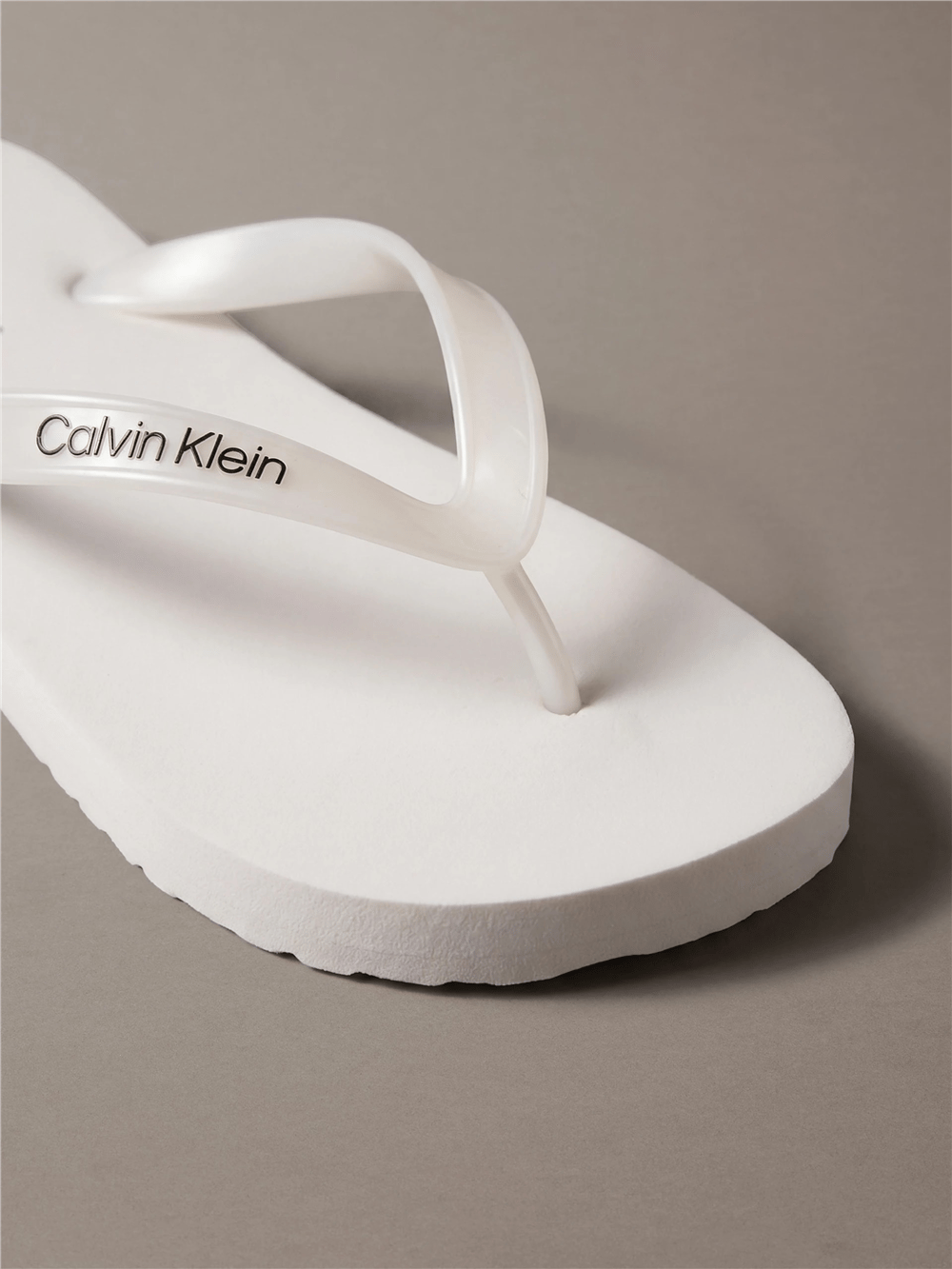 Calvin Klein Flip Flop Tpu Metall Kadın Terlik Beyaz