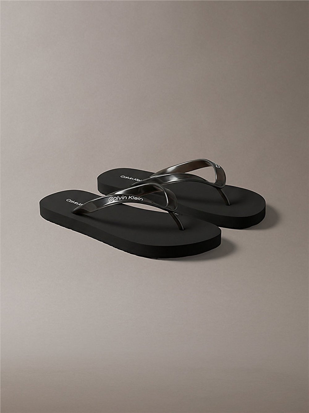 Calvin Klein Flip Flop Tpu Metall Kadın Terlik Siyah
