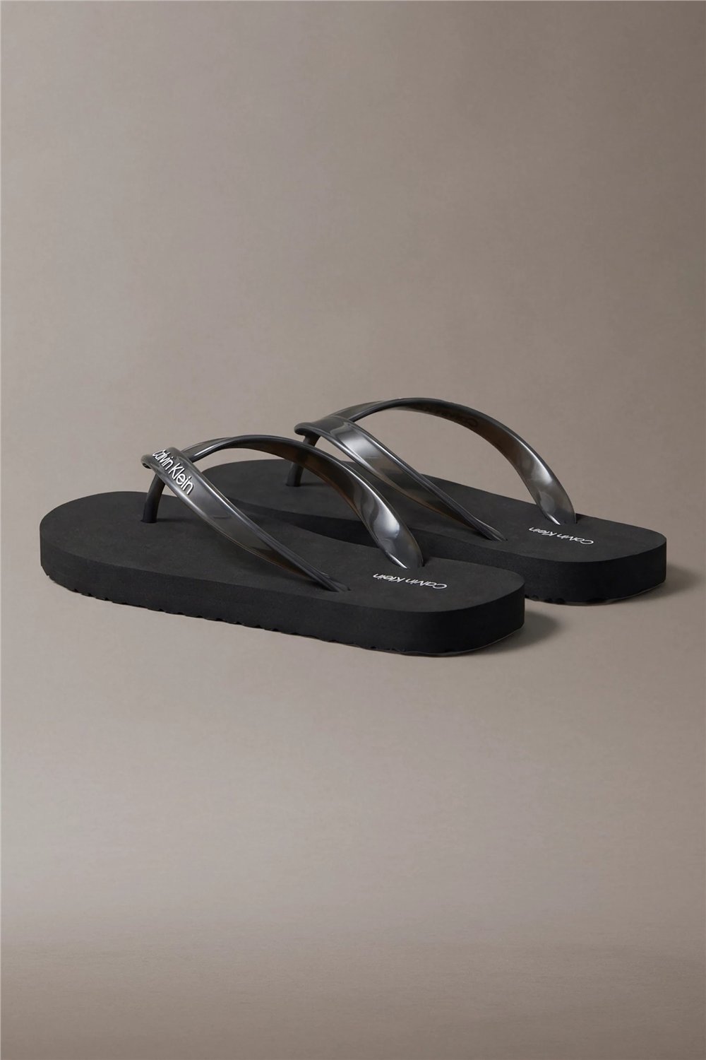 Calvin Klein Flip Flop Tpu Metall Kadın Terlik Siyah