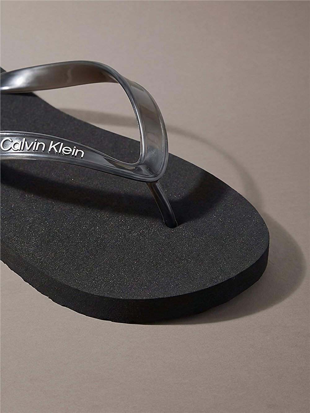Calvin Klein Flip Flop Tpu Metall Kadın Terlik Siyah