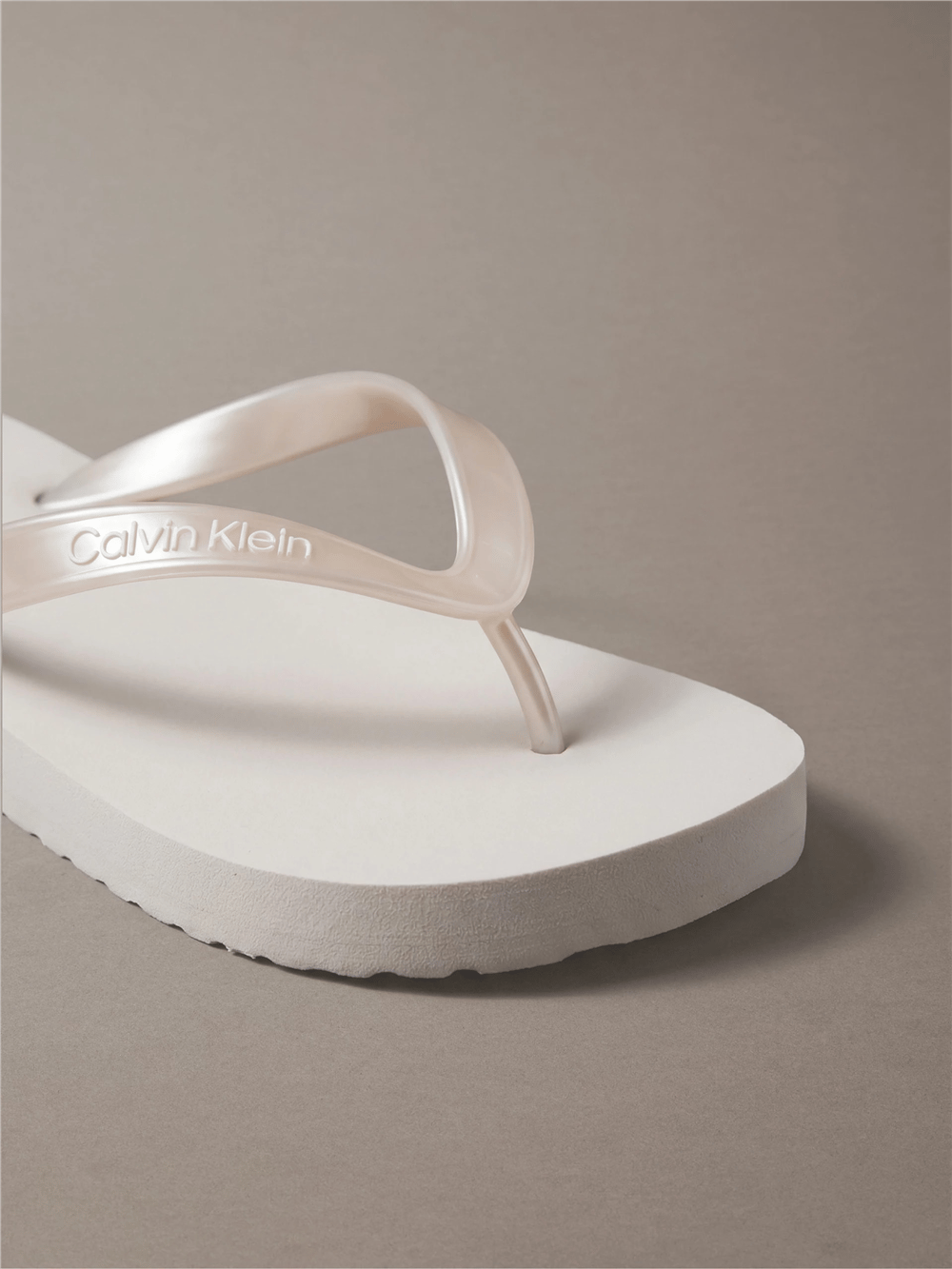 Calvin Klein Flip Flop Tpu Metall Kadın Terlik Gri