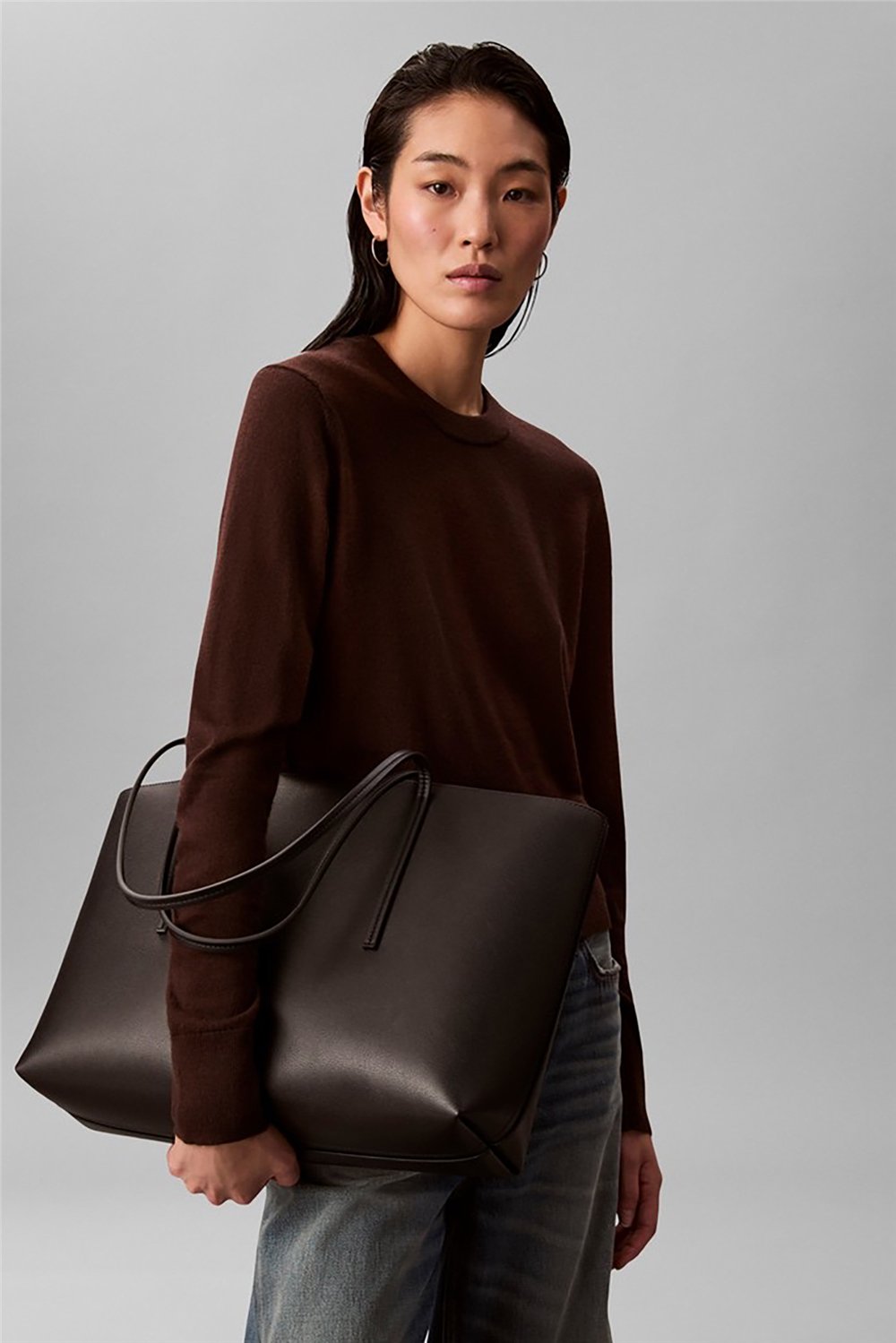 Calvin Klein Foil Logo Tote W/Pouch Kadın Mini Omuz Çantası Çok Renkli