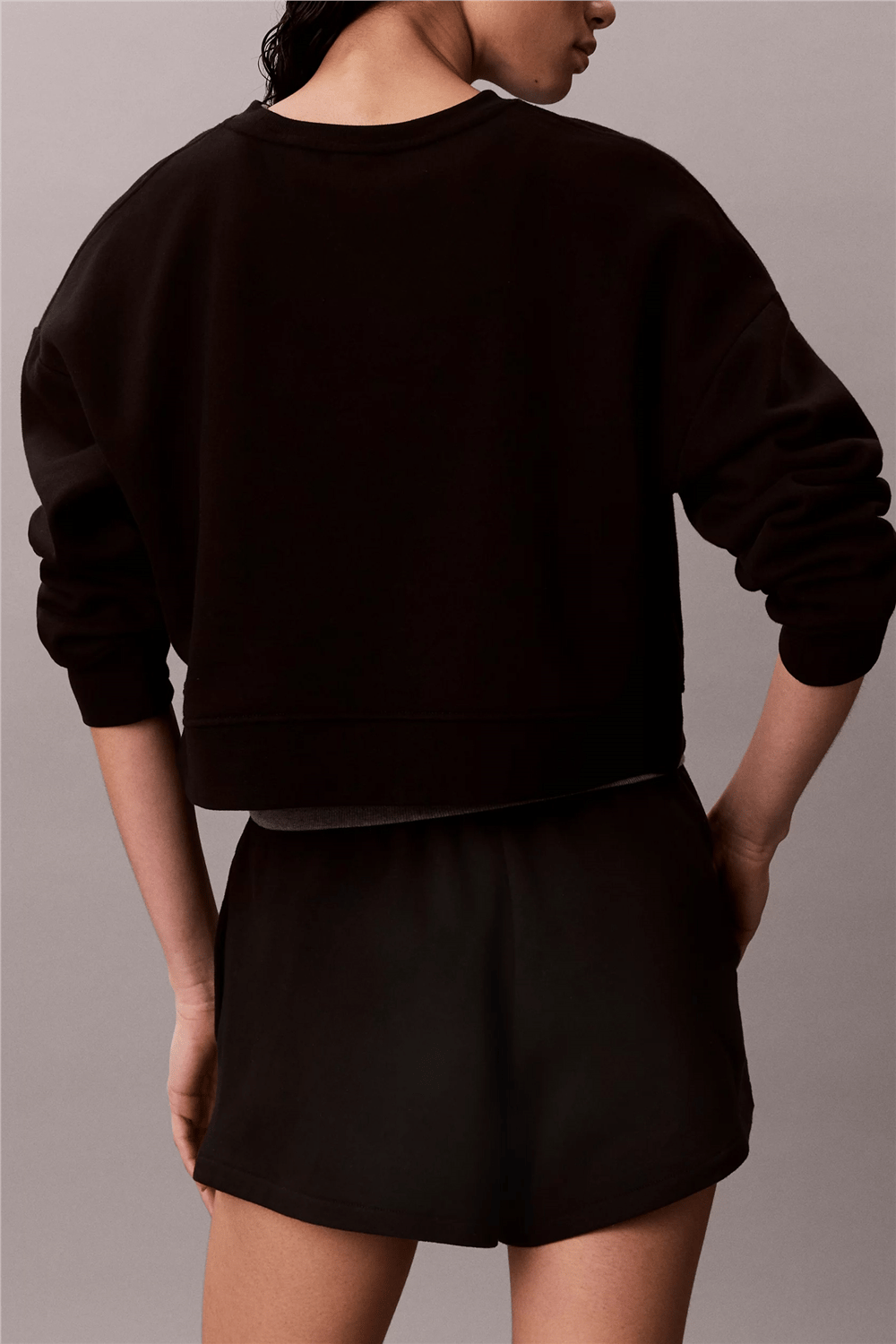 Calvin Klein French Terry Kadın Şort Siyah