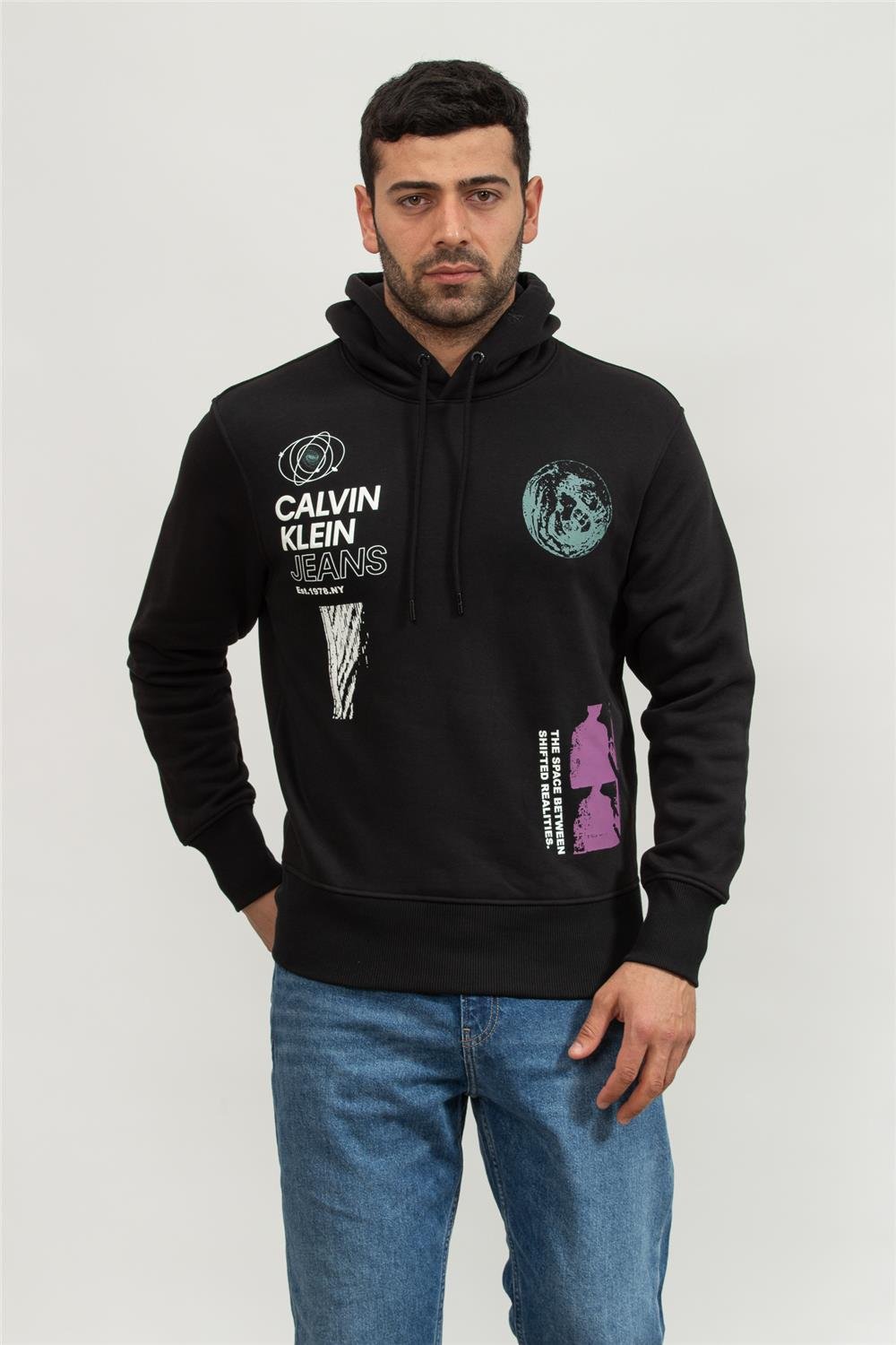 Calvin Klein Future Fade Erkek Kapüşonlu Sweatshirt