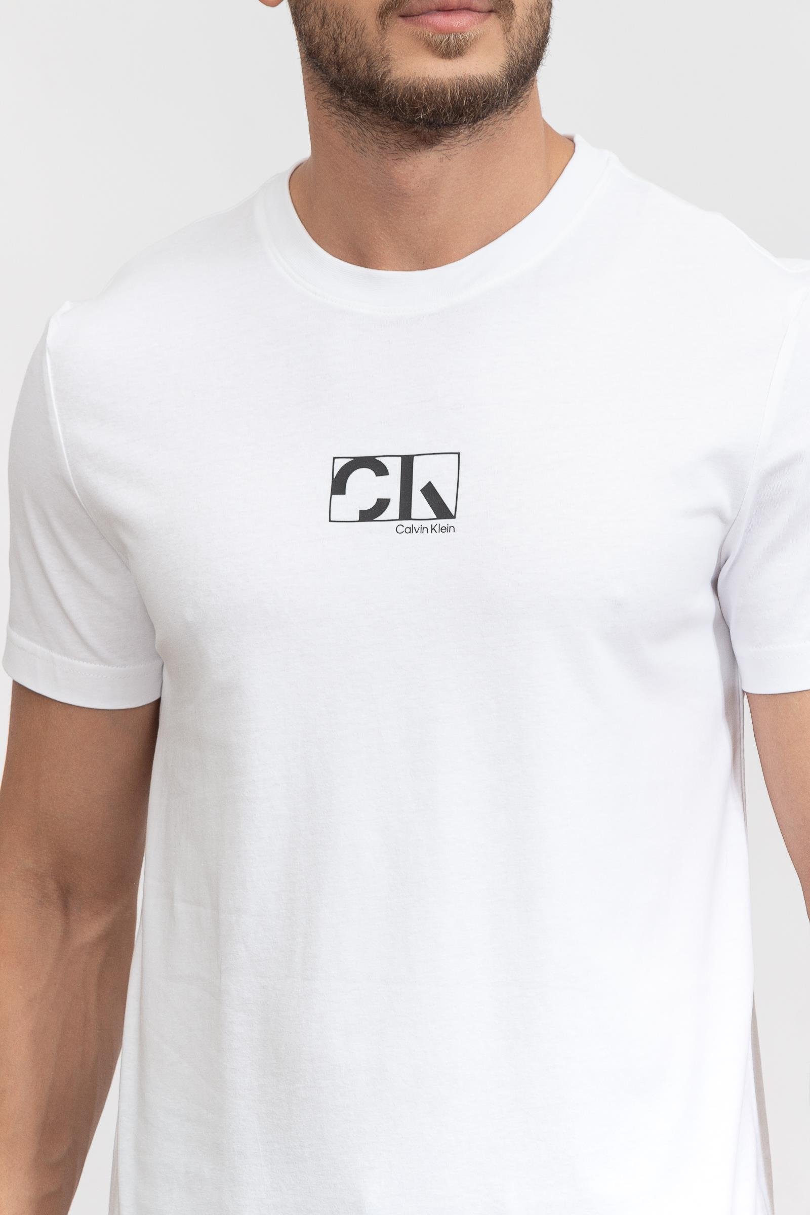 Calvin Klein Graphic Box Logo Erkek Bisiklet Yaka T-Shirt