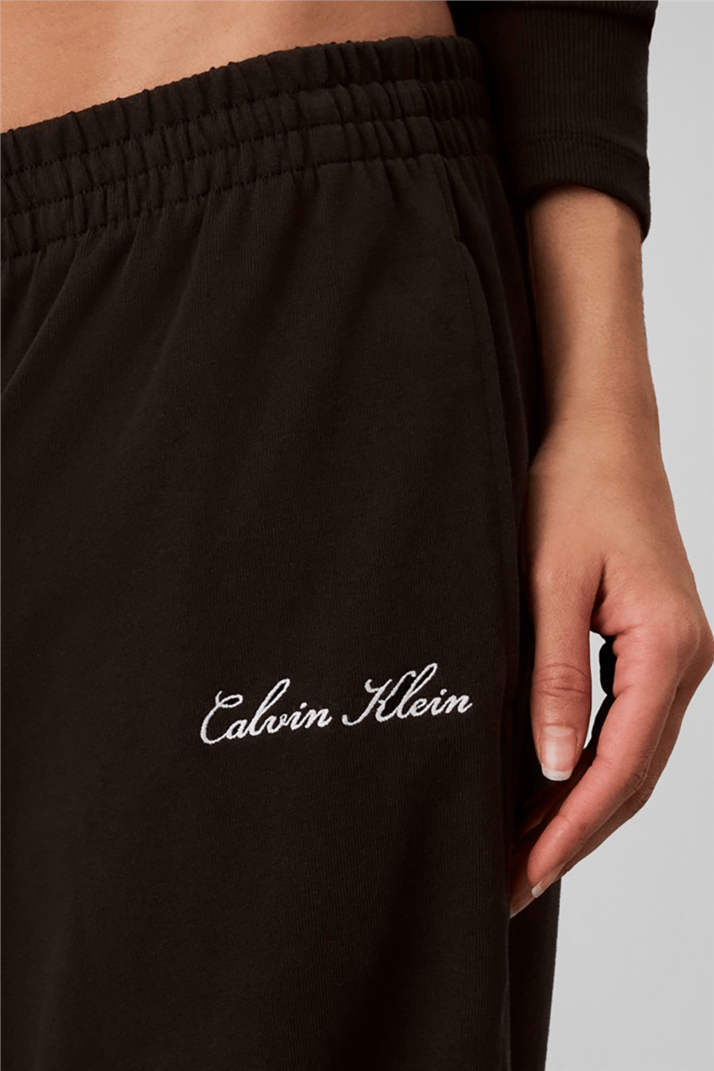 Calvin Klein Heavy Jersey Jogger- Graphic Kadın Pijama Altı Siyah