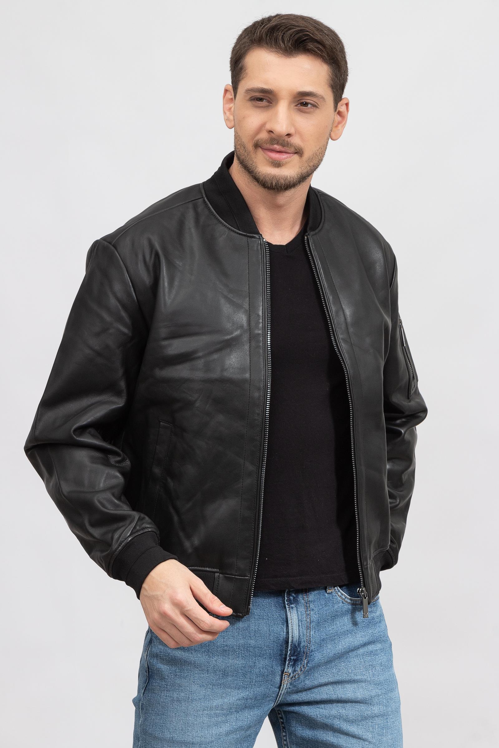 Calvin Klein Hero Bomber Erkek Deri Mont