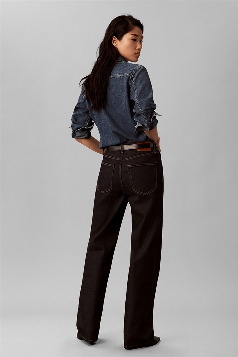 Calvin Klein High Rise Loose iconic indigo Kadın Jean Pantolon