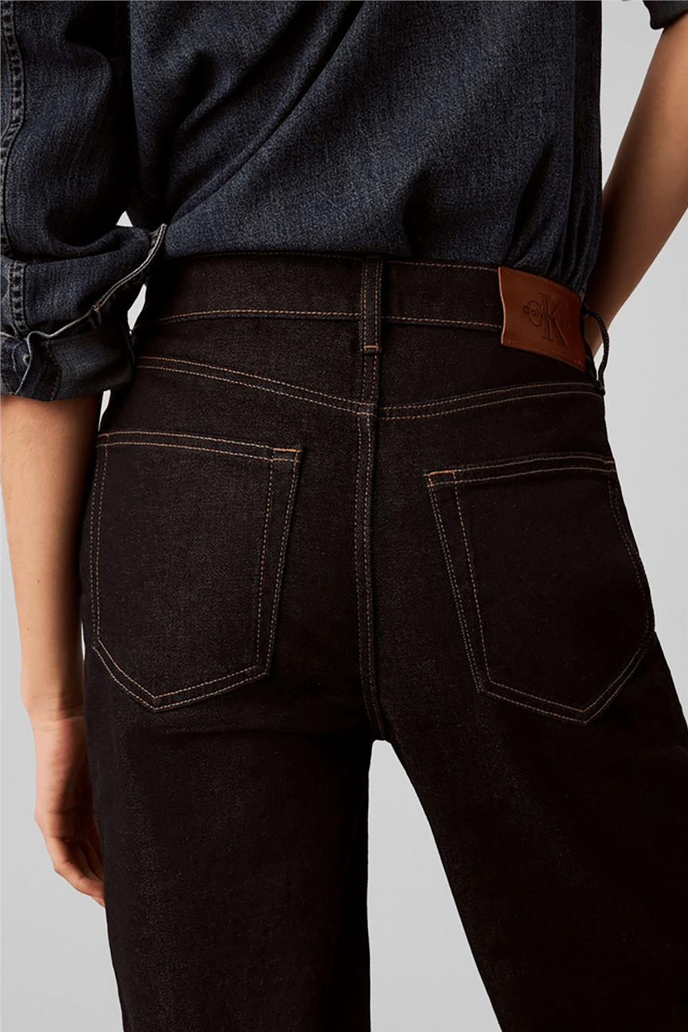 Calvin Klein High Rise Loose iconic indigo Kadın Jean Pantolon