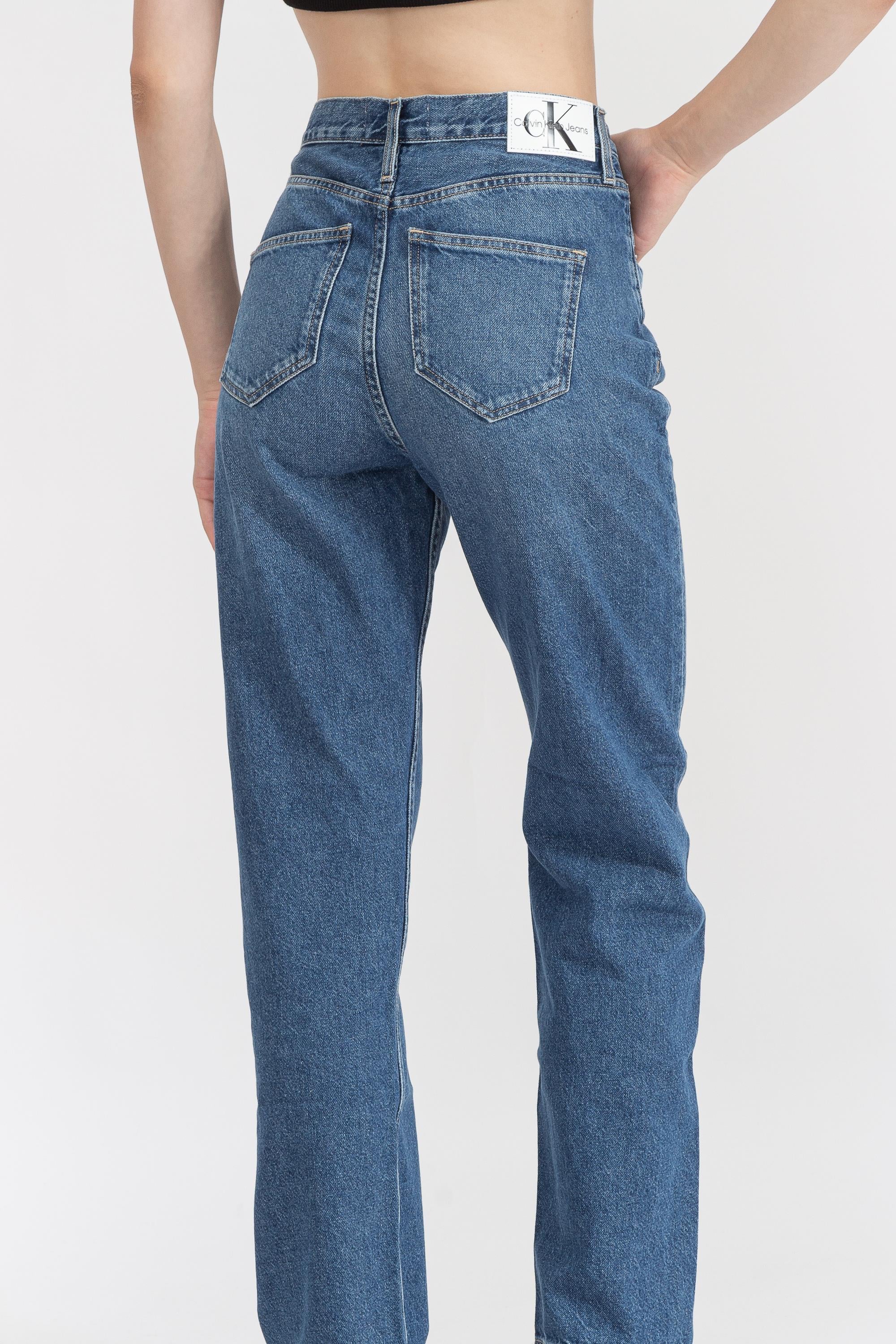 Calvin Klein High Rise Straight Kadın Jean Pantolon