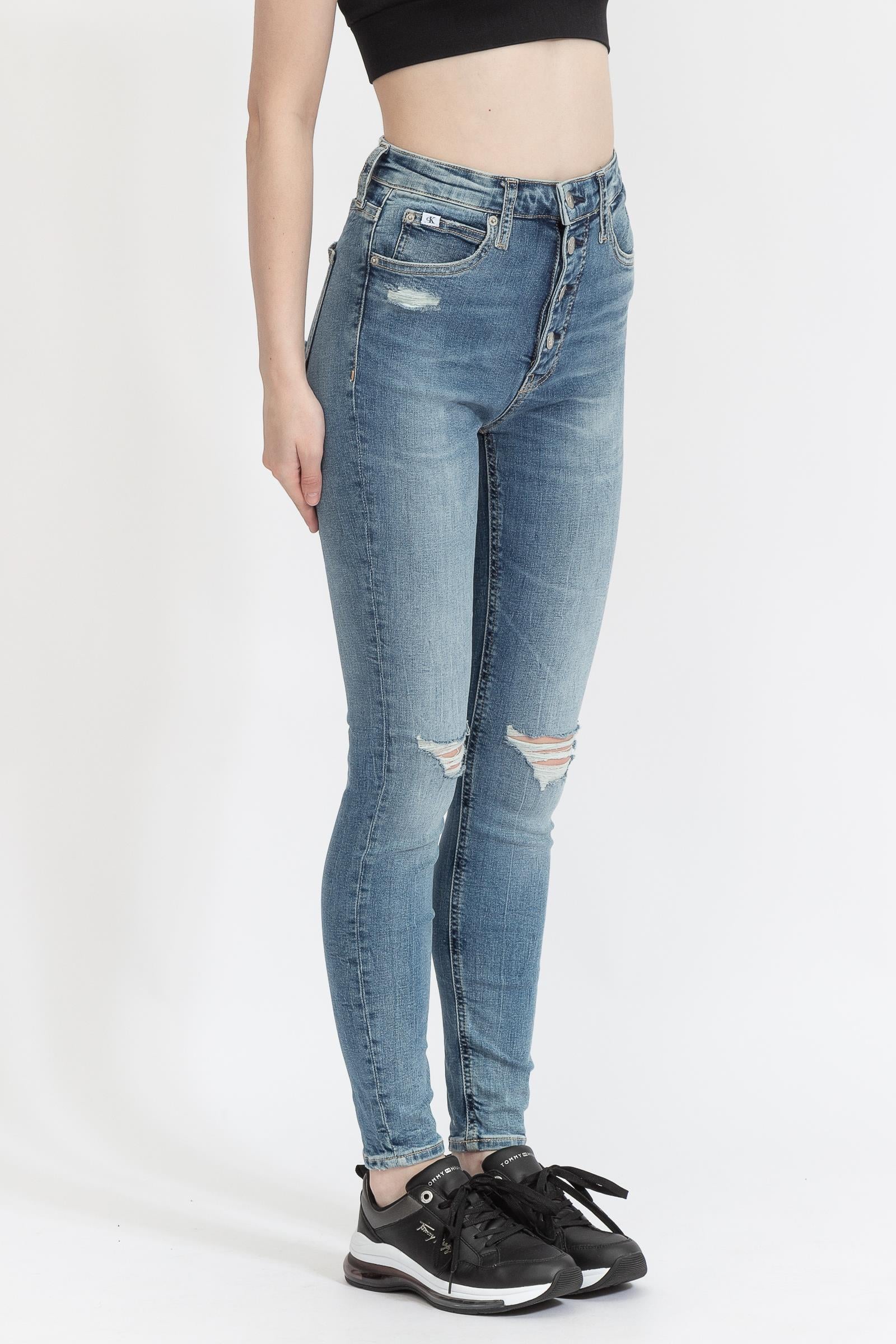 Calvin Klein High Rise Super Skinny Ankle Kadın Jean Pantolon