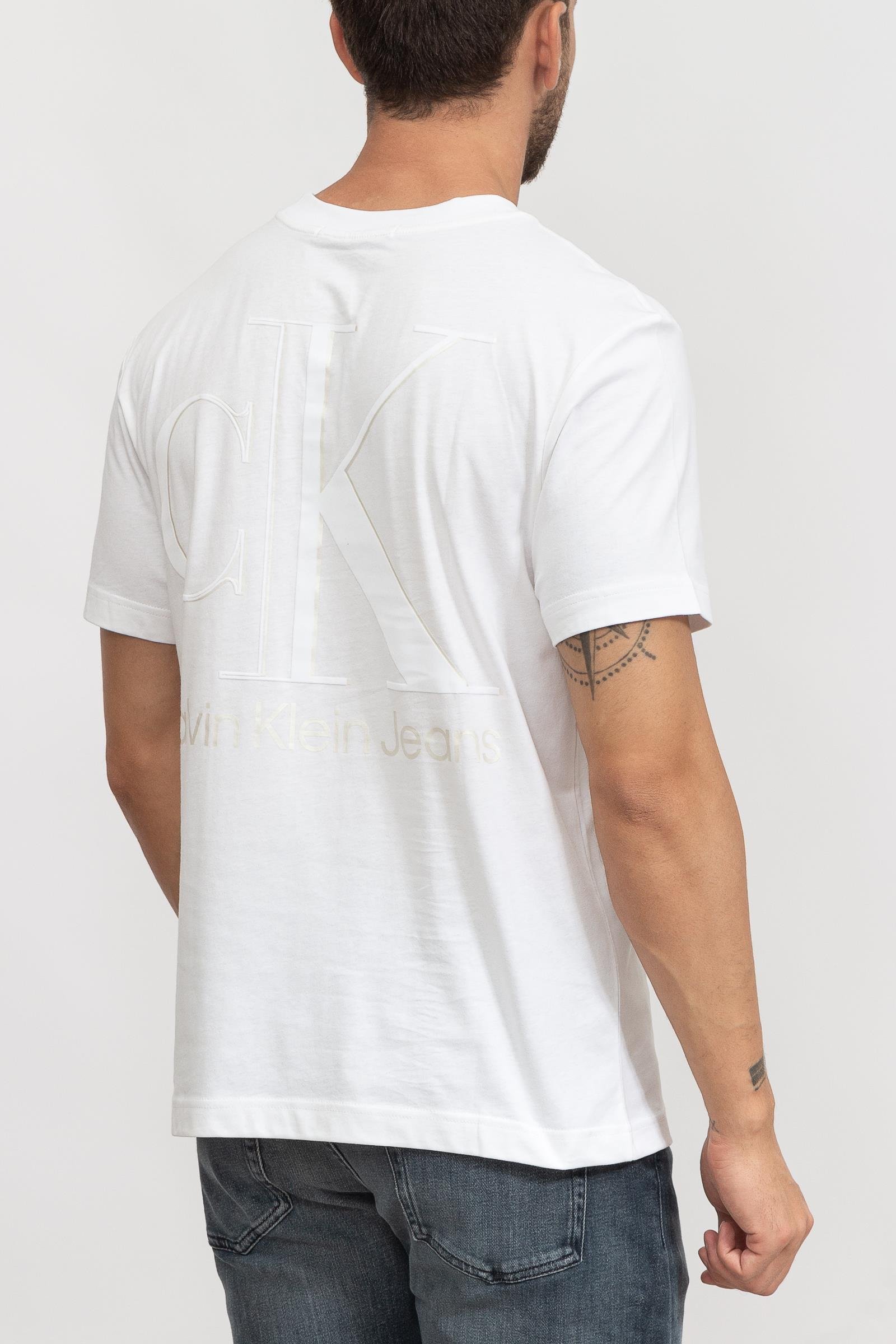 Calvin Klein High Shine Ck Institutional Erkek Bisiklet Yaka T-Shirt