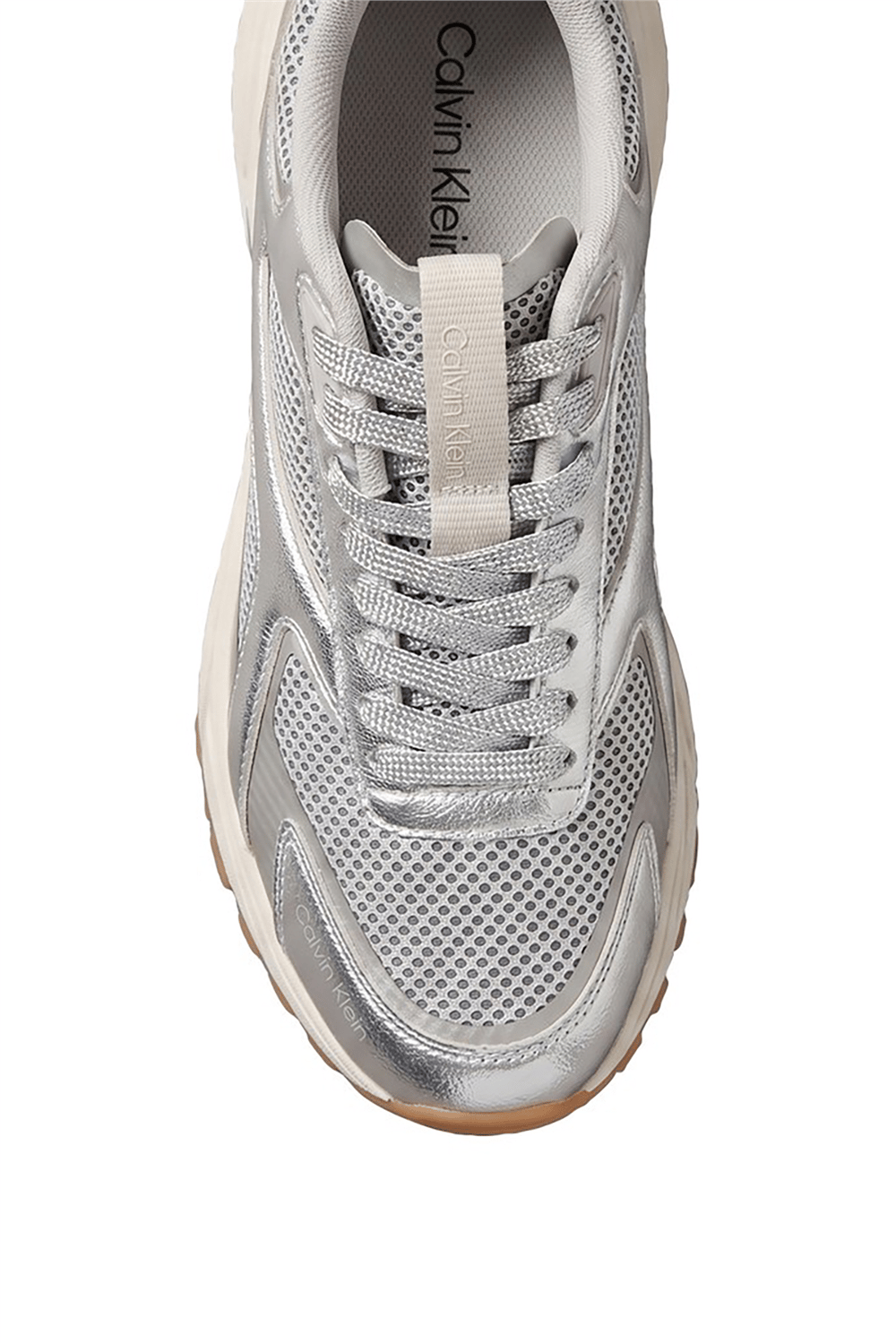 Calvin Klein Hike Runn Ck Stripe Mesh-Lth Met Kadın Sneaker Gri