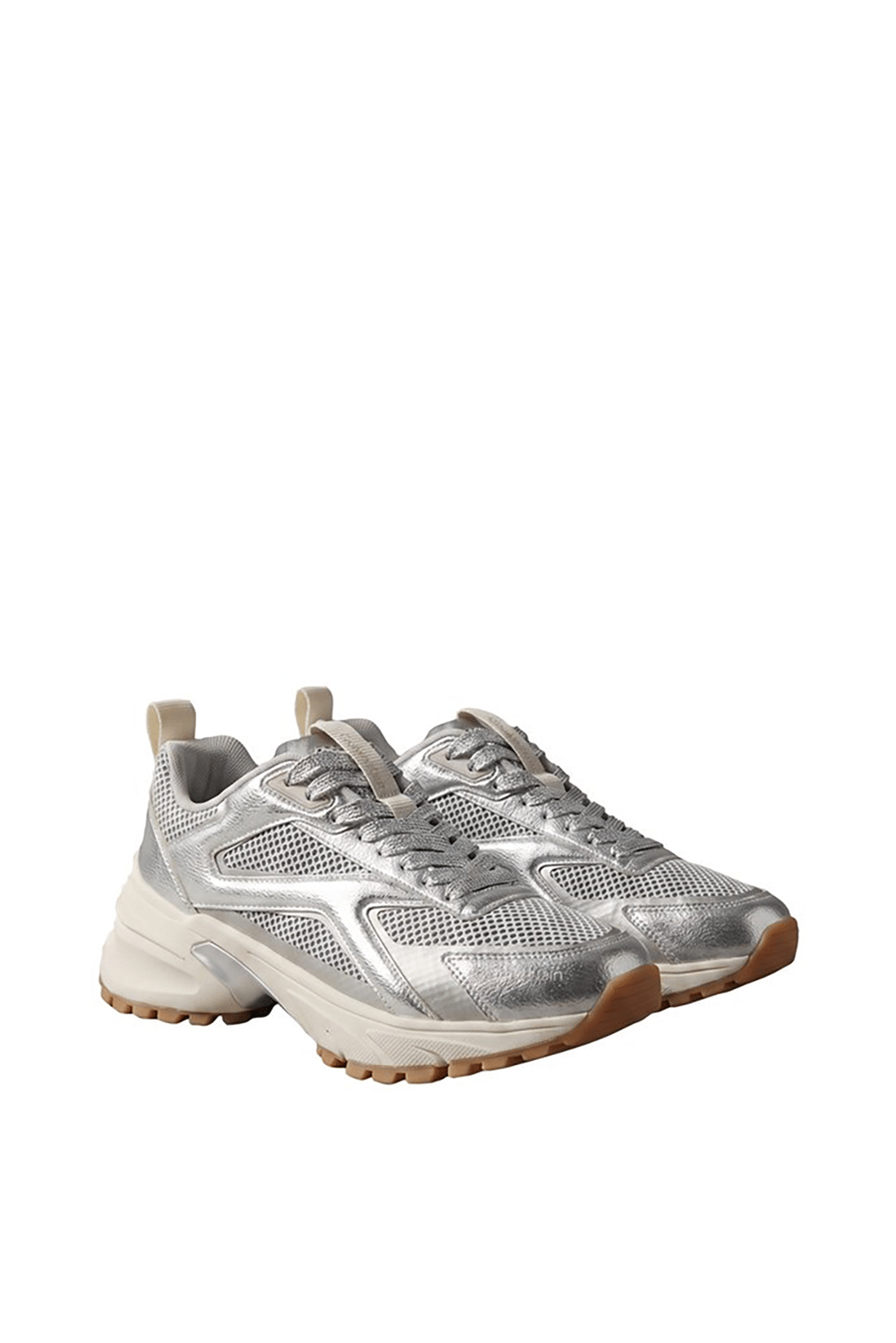 Calvin Klein Hike Runn Ck Stripe Mesh-Lth Met Kadın Sneaker Gri