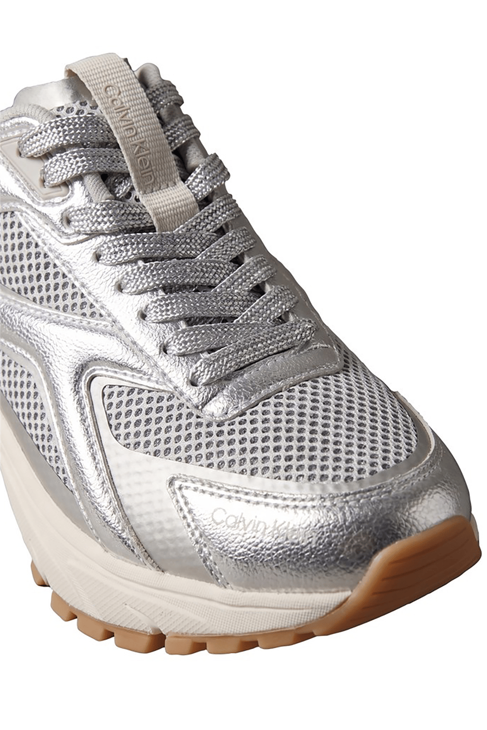 Calvin Klein Hike Runn Ck Stripe Mesh-Lth Met Kadın Sneaker Gri