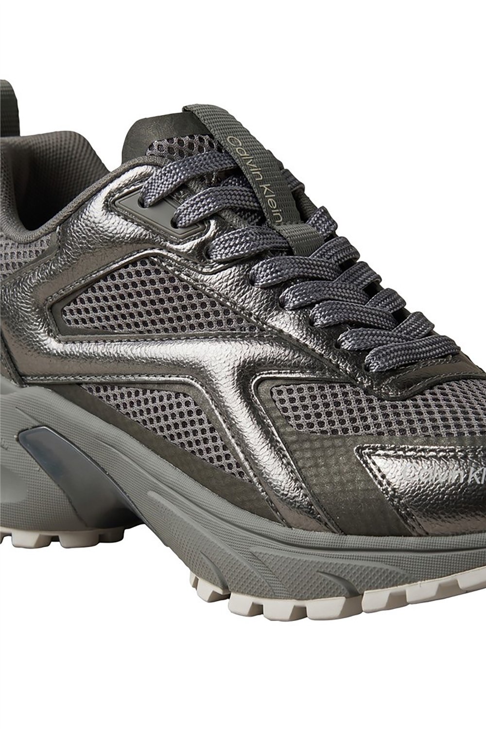 Calvin Klein Hike Runn Ck Stripe Mesh-Lth Met Kadın Sneaker Gri