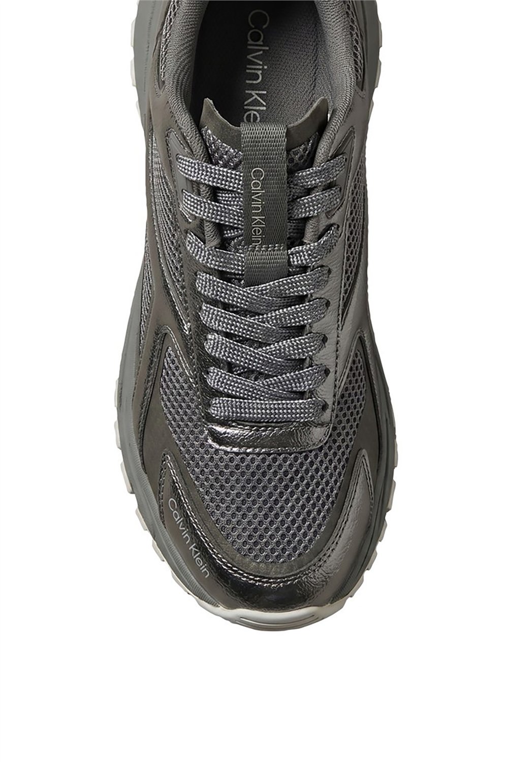 Calvin Klein Hike Runn Ck Stripe Mesh-Lth Met Kadın Sneaker Gri