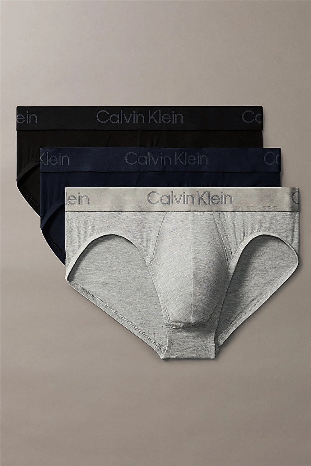 Calvin Klein Hip Brief 3Pk Erkek 3lü Boxer Mavi