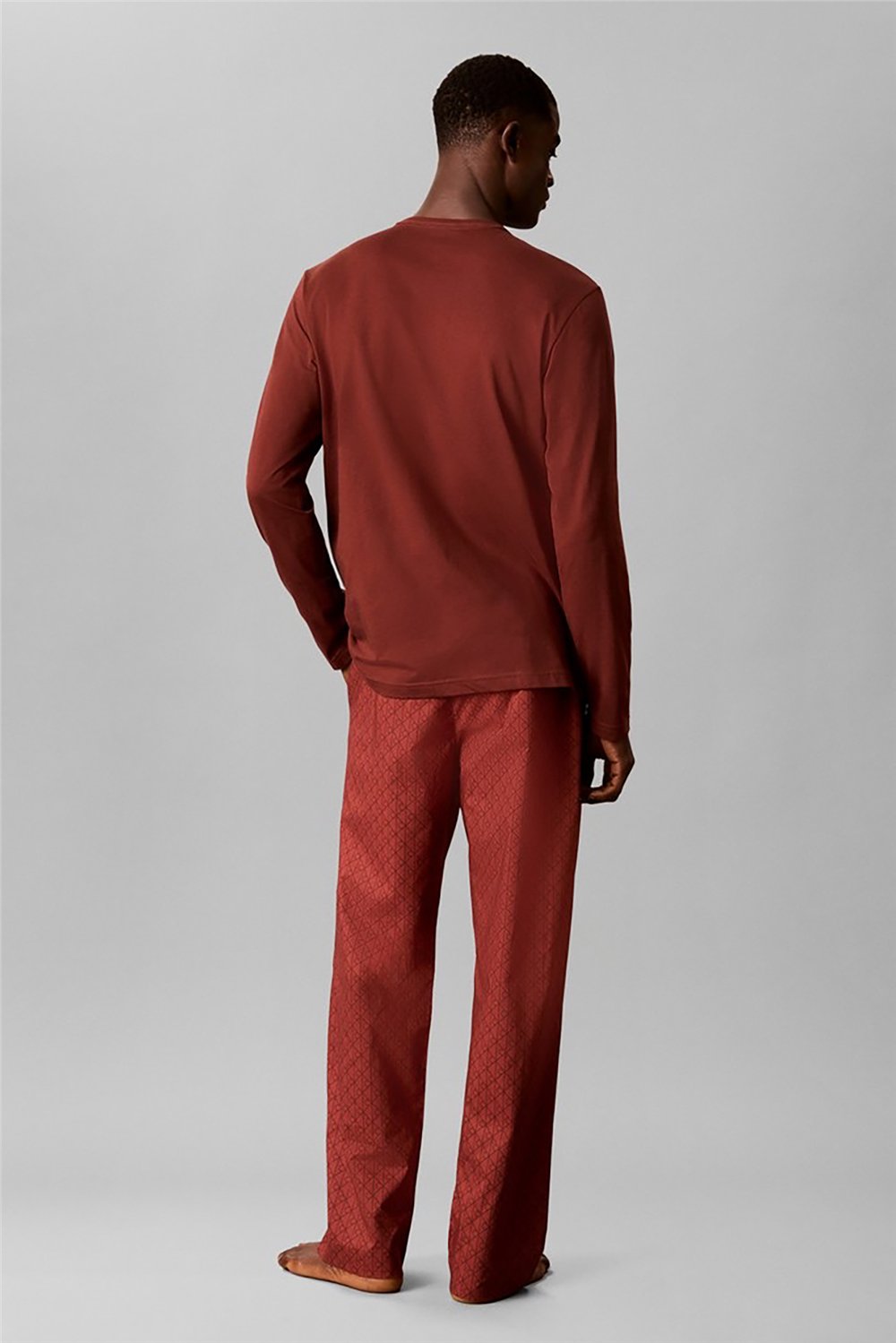 Calvin Klein Holiday Ls Tee Pant Set Erkek Pijama Takımı