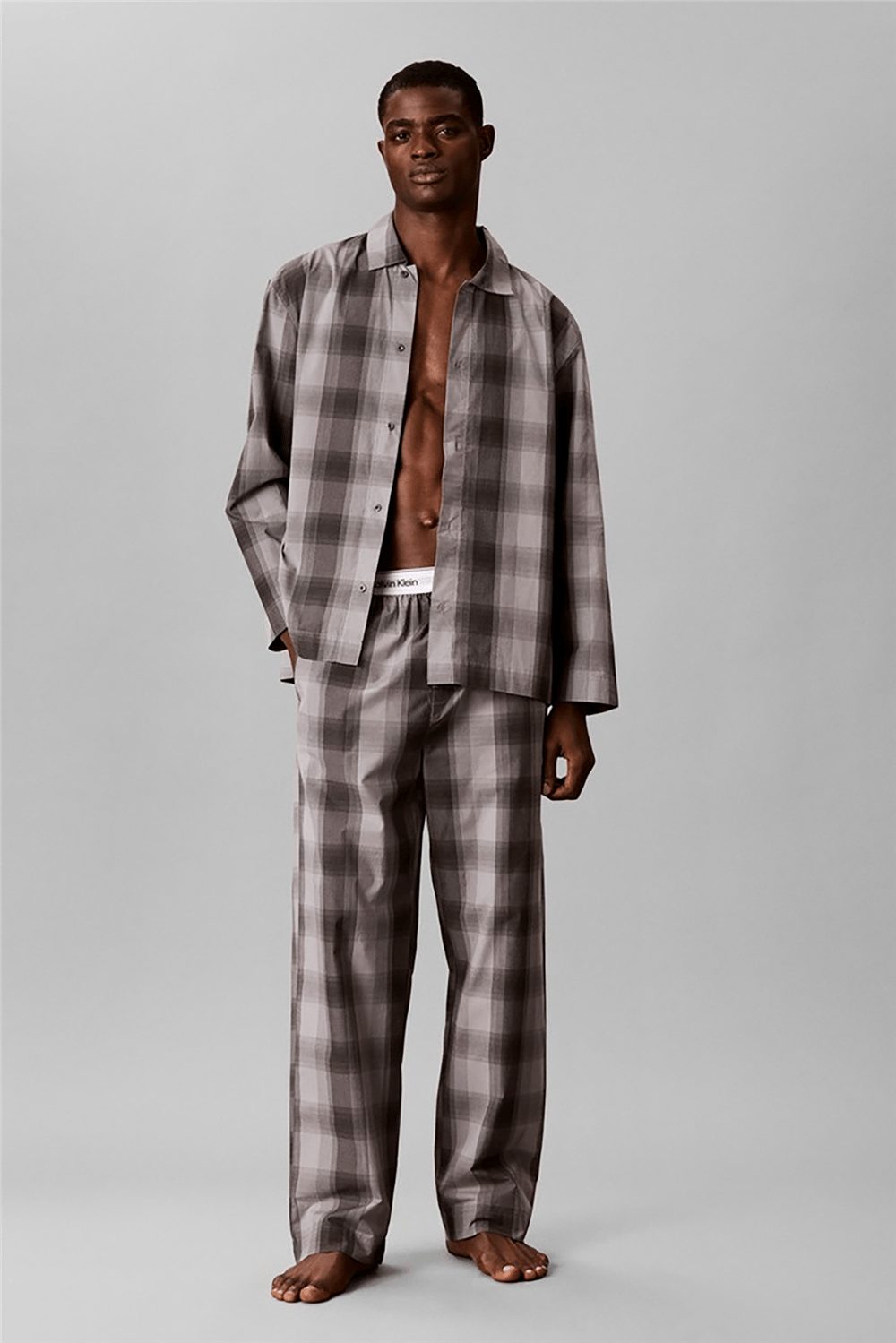 Calvin Klein Holiday Poplin L/S Button Down S Erkek Pijama Takımı