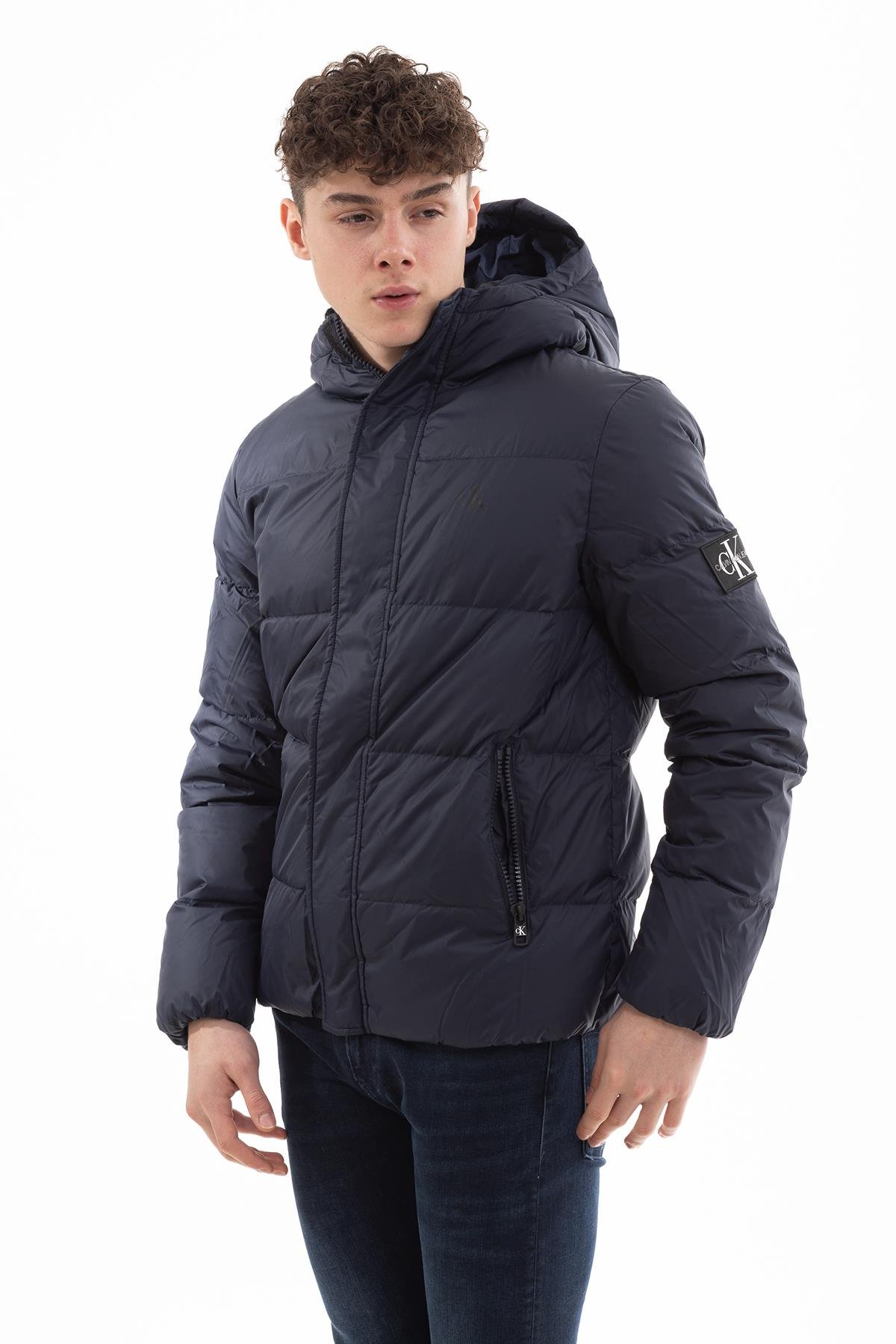 Calvin Klein Hooded Down Puffer Erkek Mont