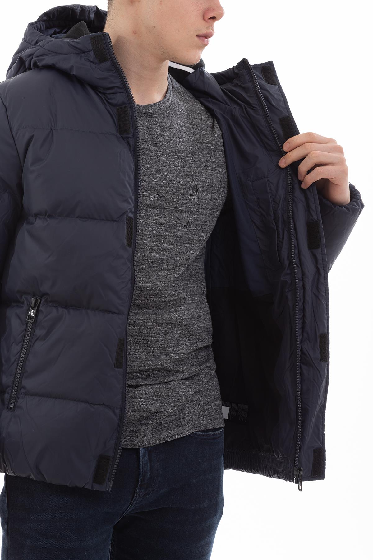 Calvin Klein Hooded Down Puffer Erkek Mont