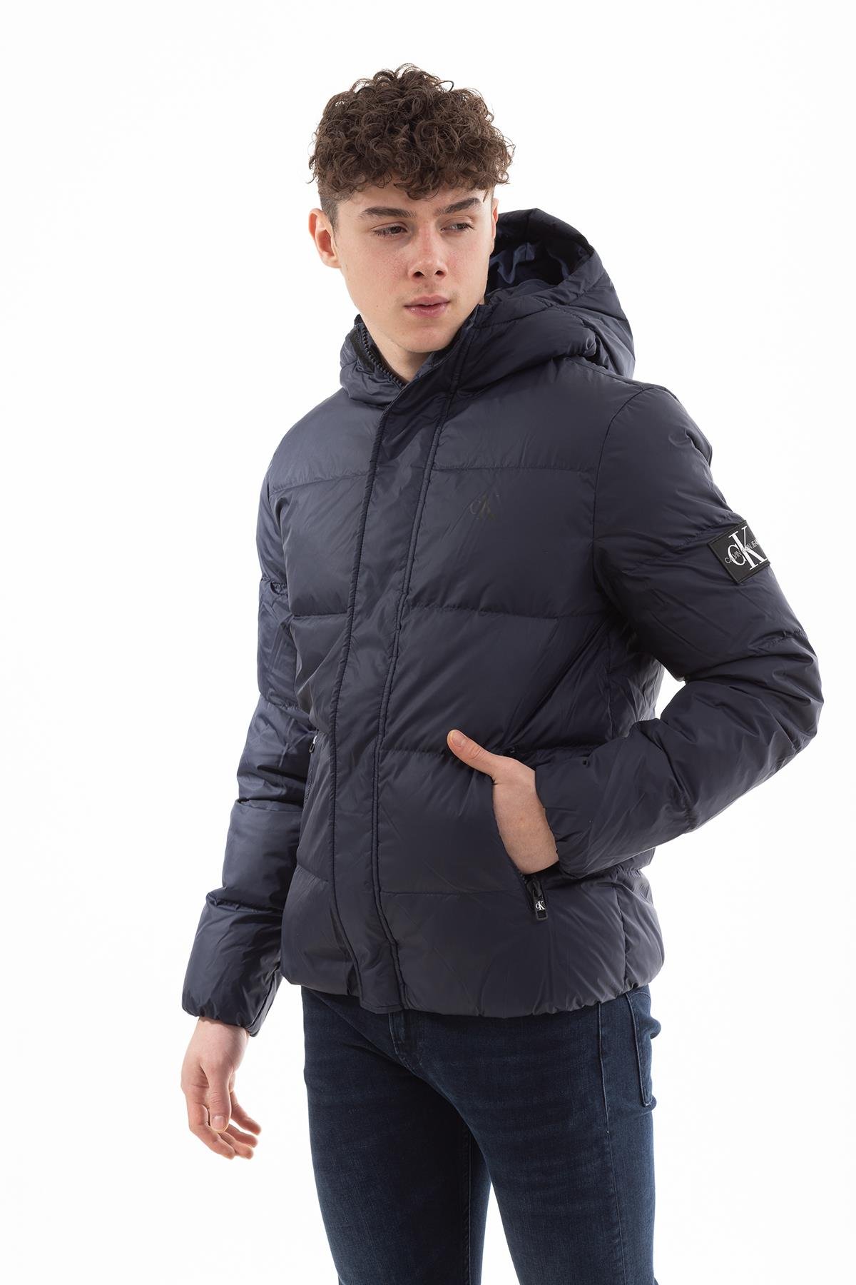 Calvin Klein Hooded Down Puffer Erkek Mont