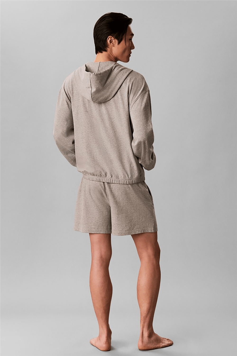 Calvin Klein Icon Essnl L/S Full Zıp Hoodıe Erkek Pijama Üstü Gri