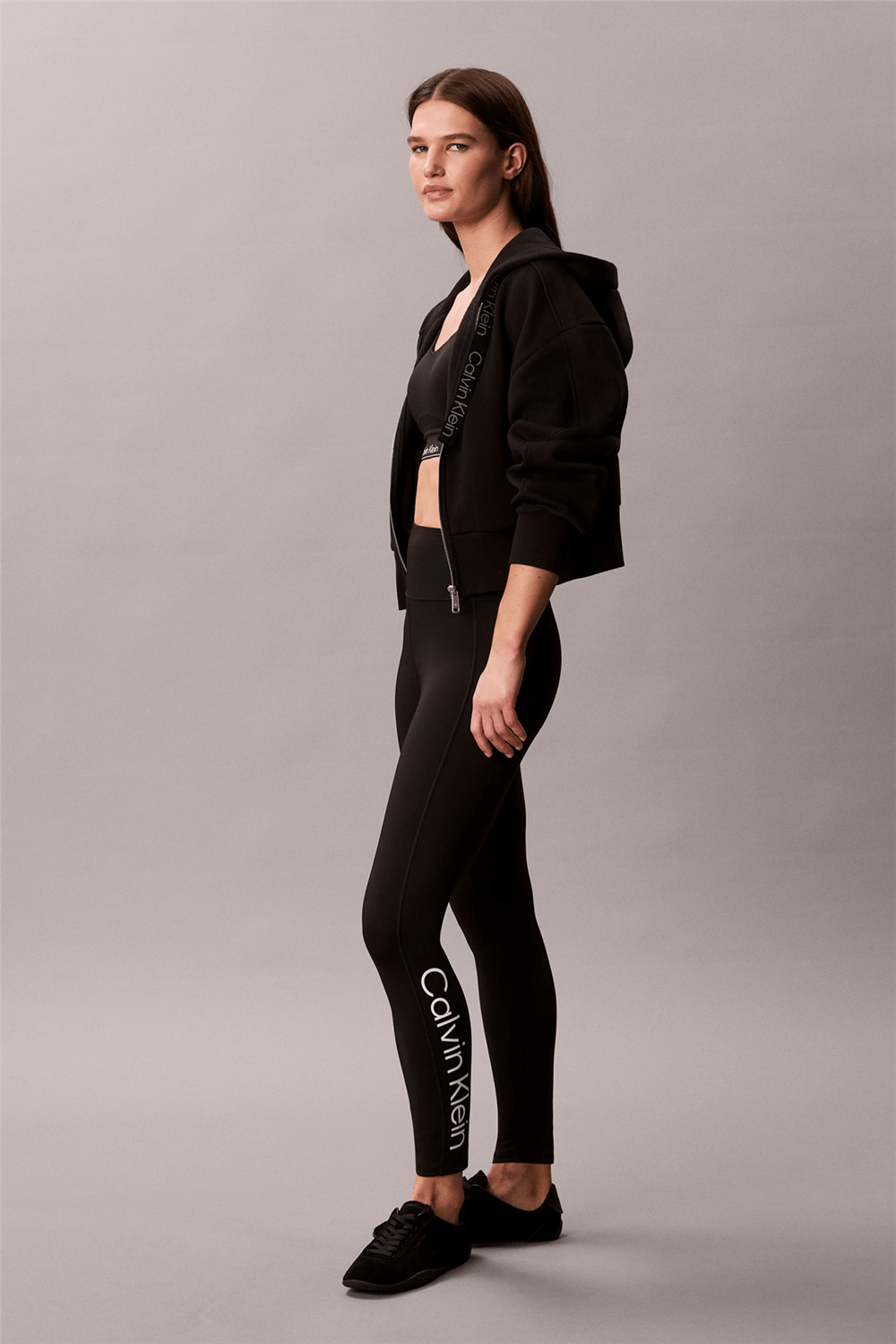 Calvin Klein Icon Sport 7/8 Leggıng Pocket Kadın Tayt Siyah