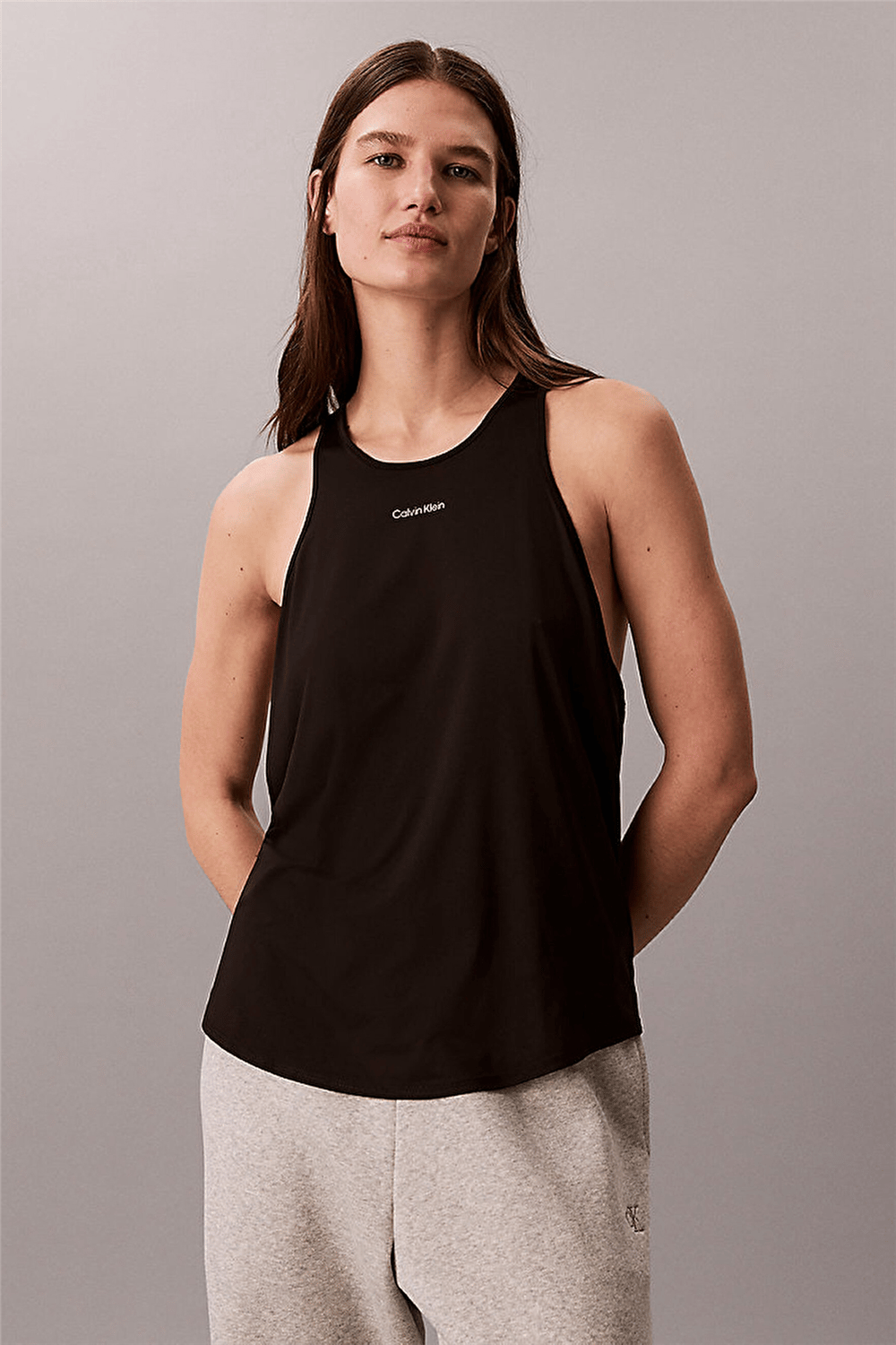 Calvin Klein Icon Sport Actıve Tank Kadın Kolsuz T-Shirt Siyah