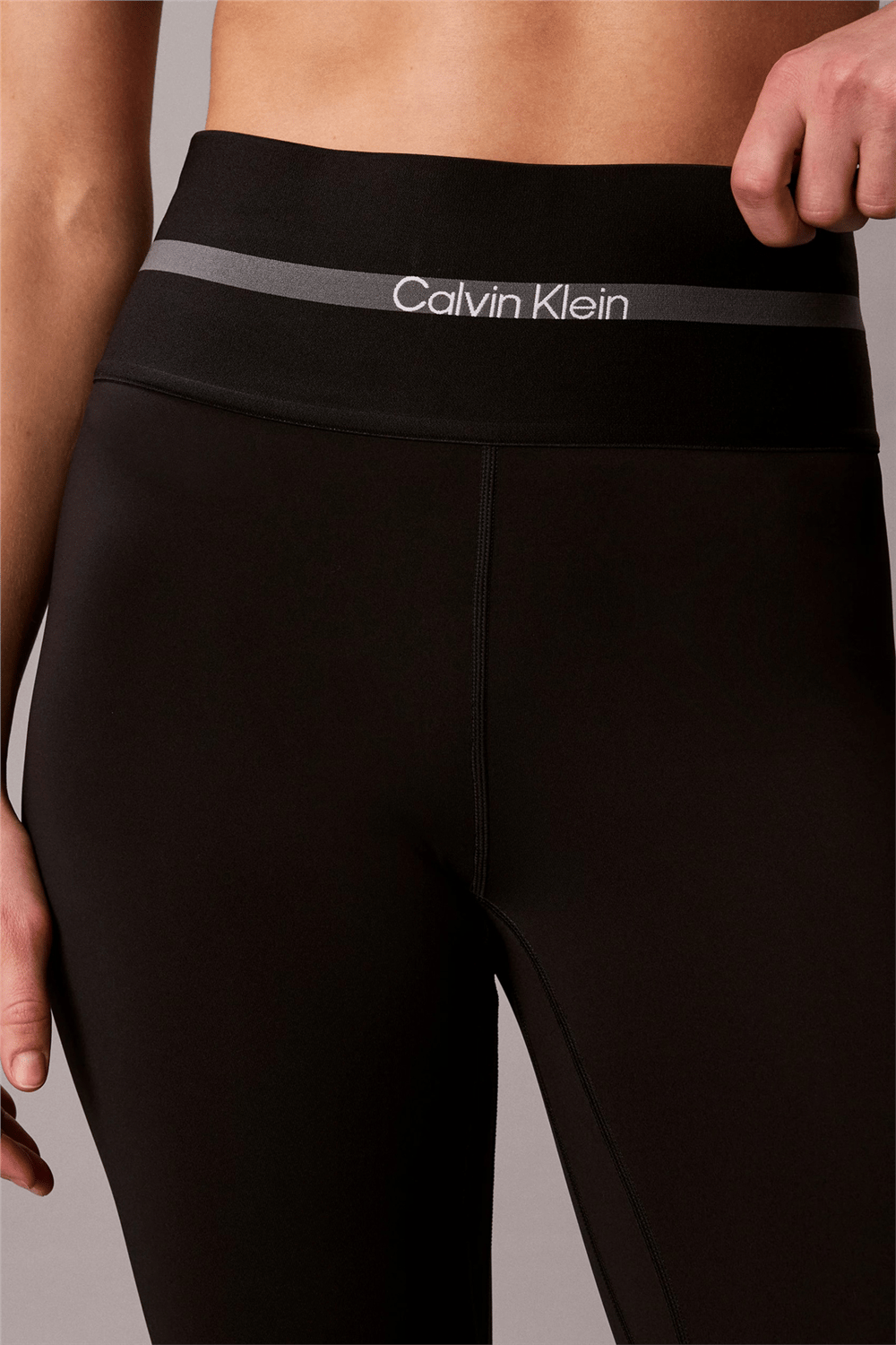 Calvin Klein Icon Sport Wıde Wb 7/8 Leggıng Kadın Tayt Siyah