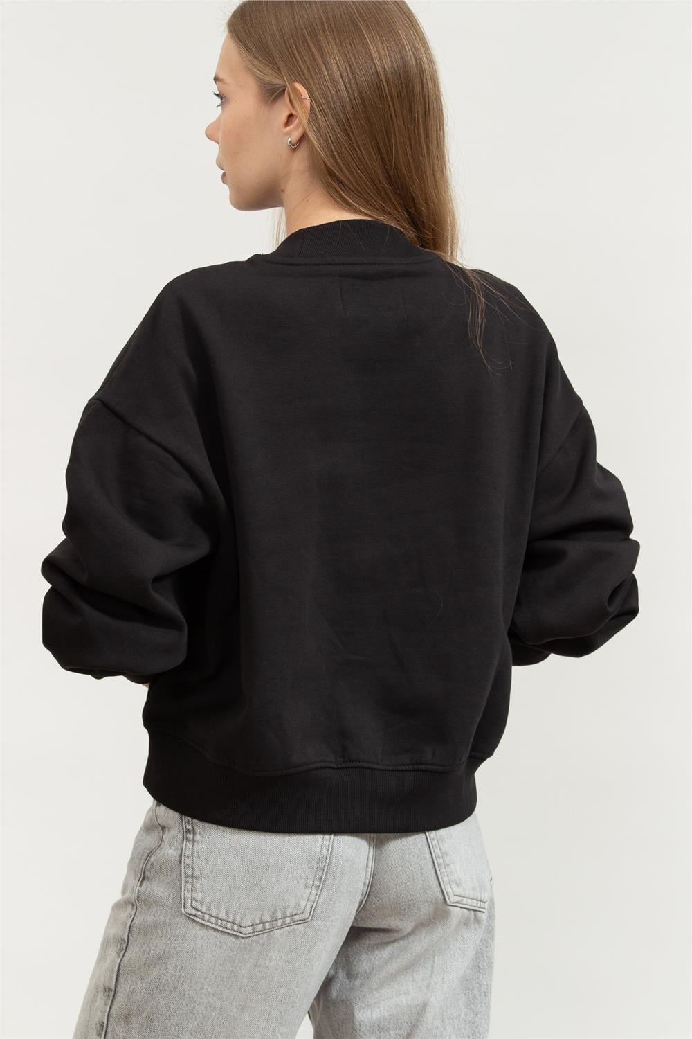 Calvin Klein Illuminated Box Logo Crew Neck Kadın Bisiklet Yaka Sweatshirt