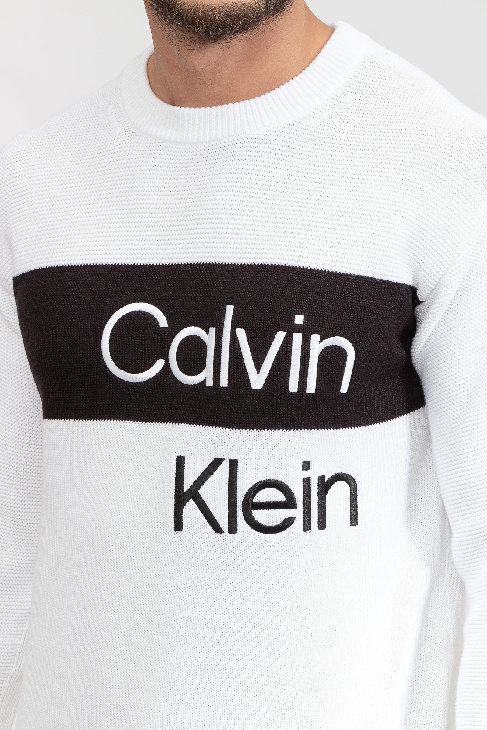 Calvin Klein Institutional Blocking Erkek Triko