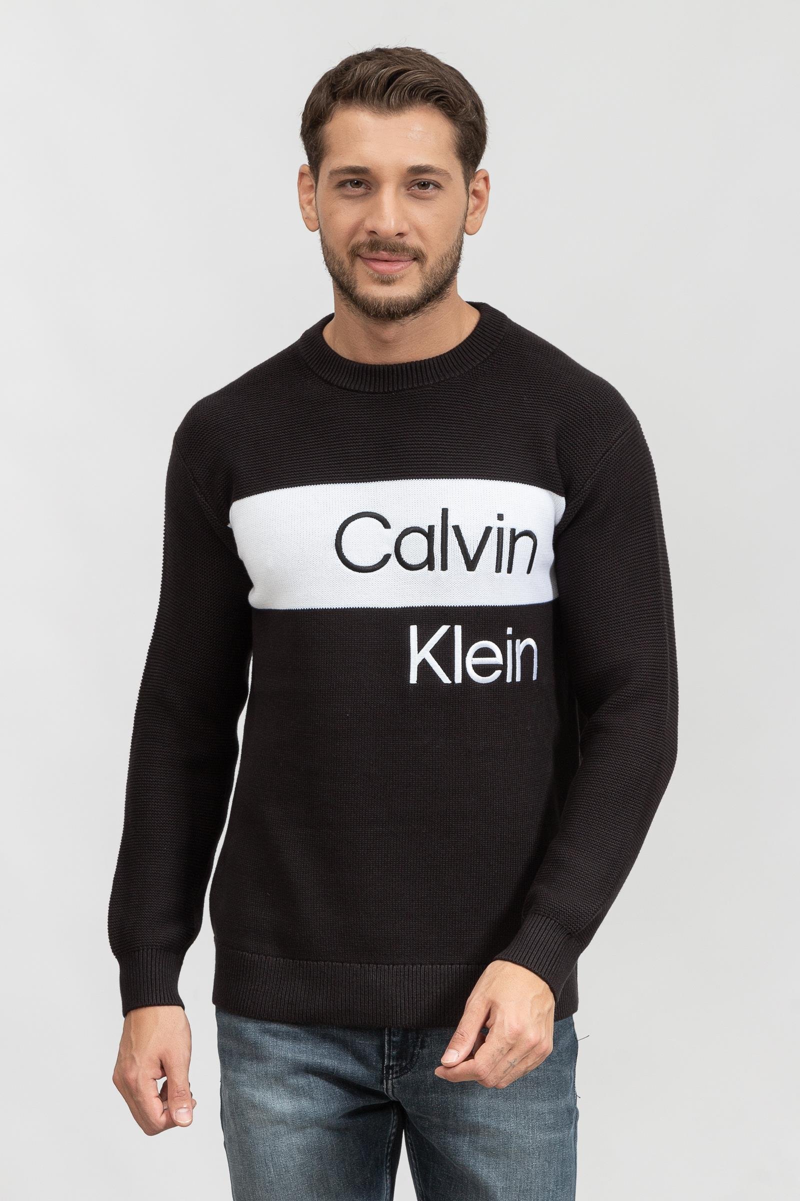 Calvin Klein Institutional Blocking Erkek Triko