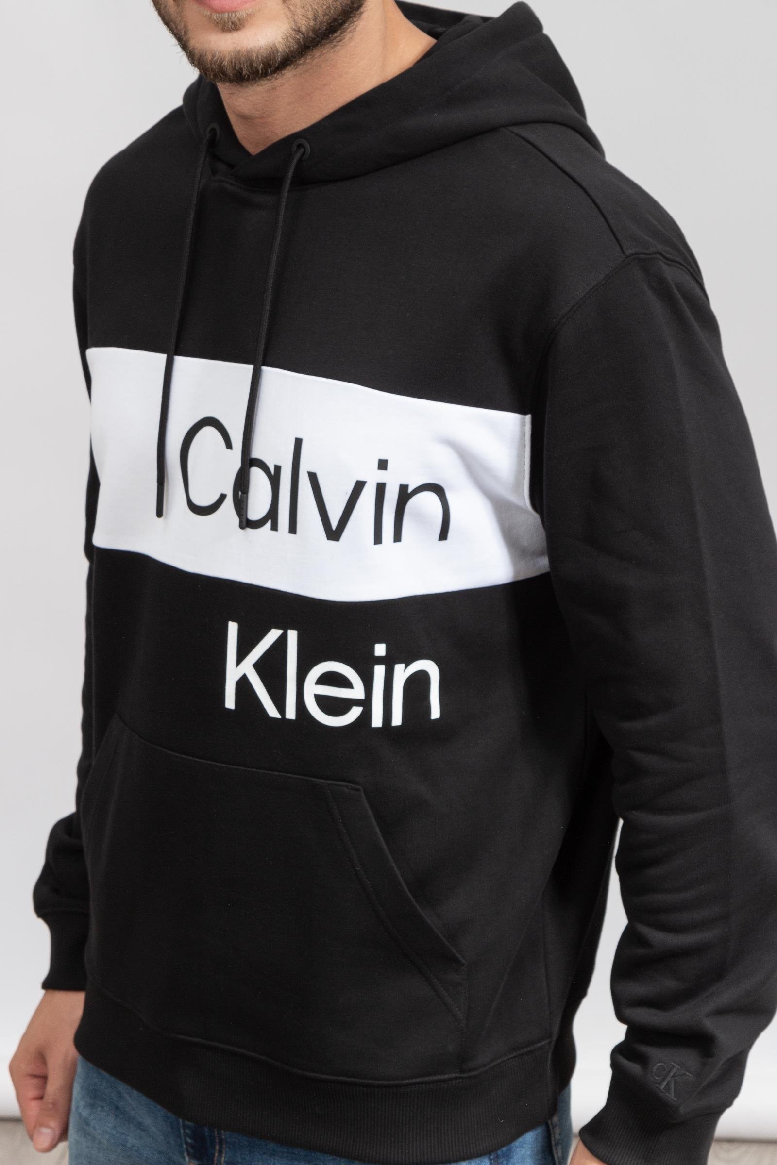 Calvin Klein Institutional Blocking Hoodie Erkek Kapüşonlu Sweatshirt