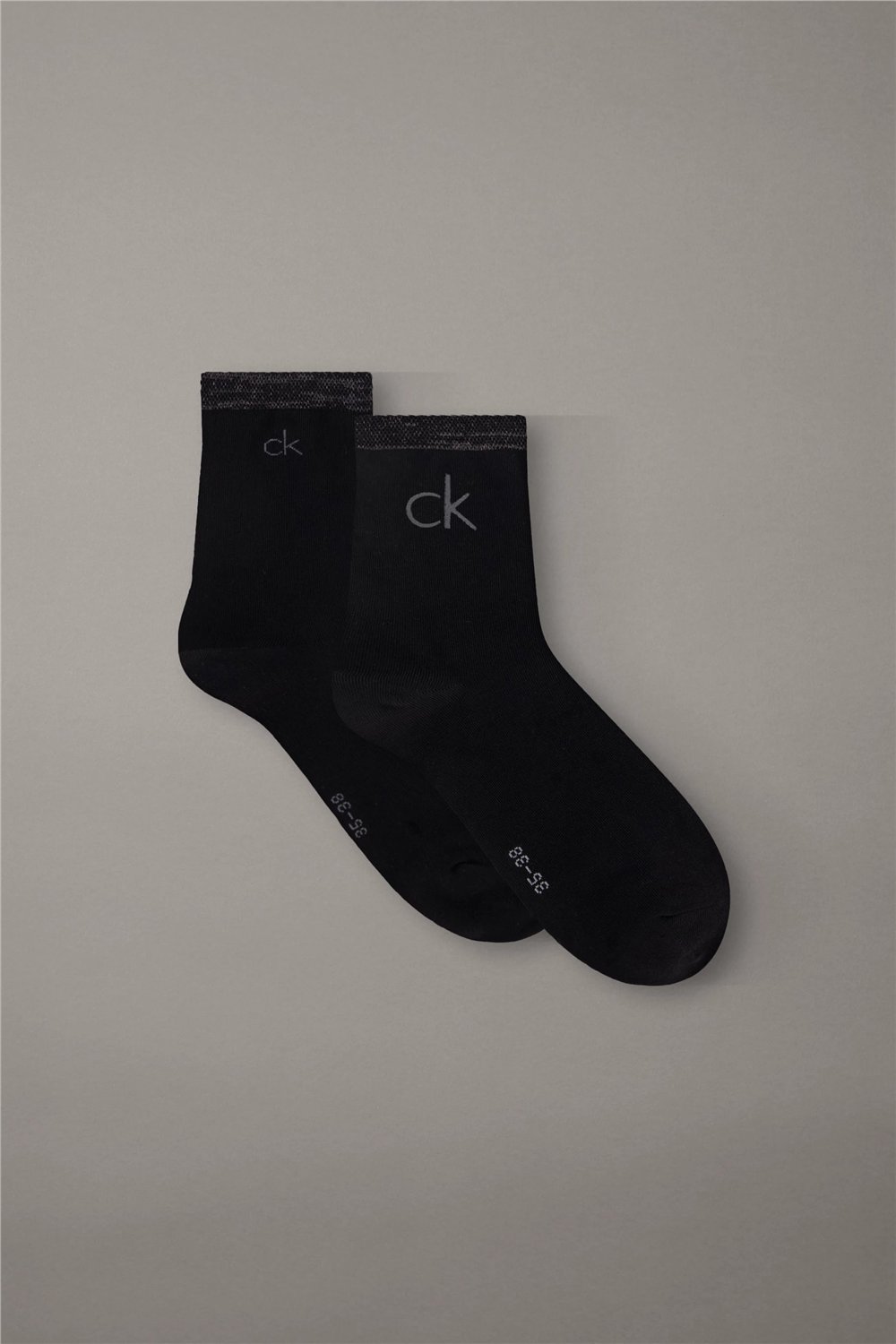 Calvin Klein Kadın 2li Çorap Siyah