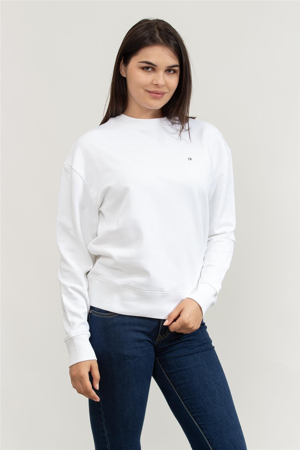 Calvin Klein Kadın Bisiklet Yaka Sweatshirt