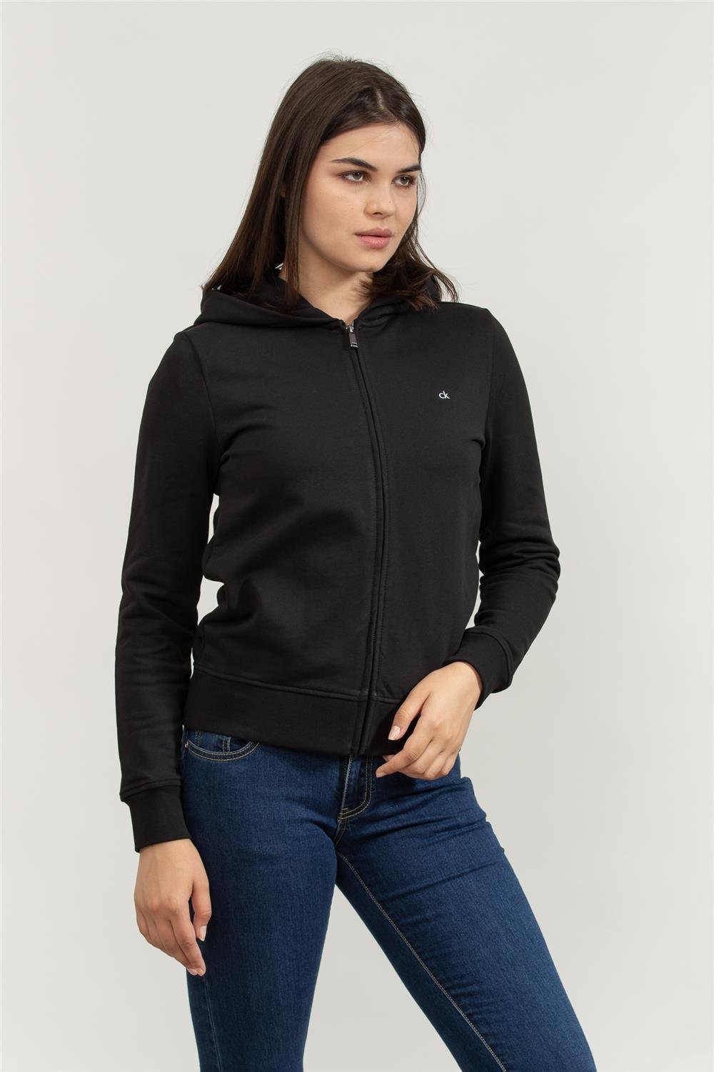 Calvin Klein Kadın Fermuarlı Sweatshirt