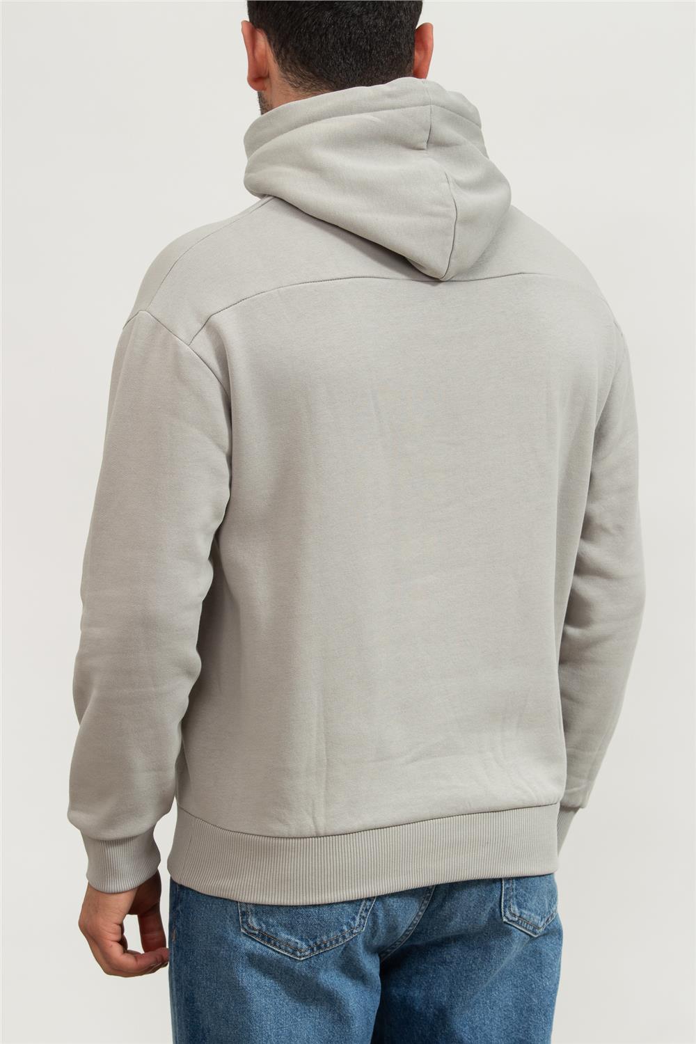 Calvin Klein Layered Gel Logo Erkek Kapüşonlu Sweatshirt