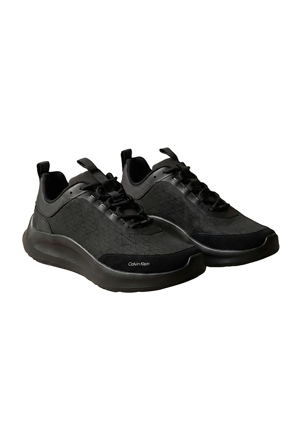 Calvin Klein Light Eva Runn Laceup Aop Erkek Sneaker Siyah