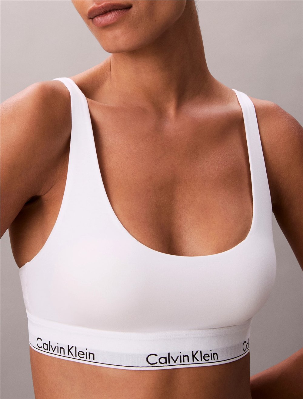 Calvin Klein Lightly Lined Bralette Kadın Sütyen Beyaz