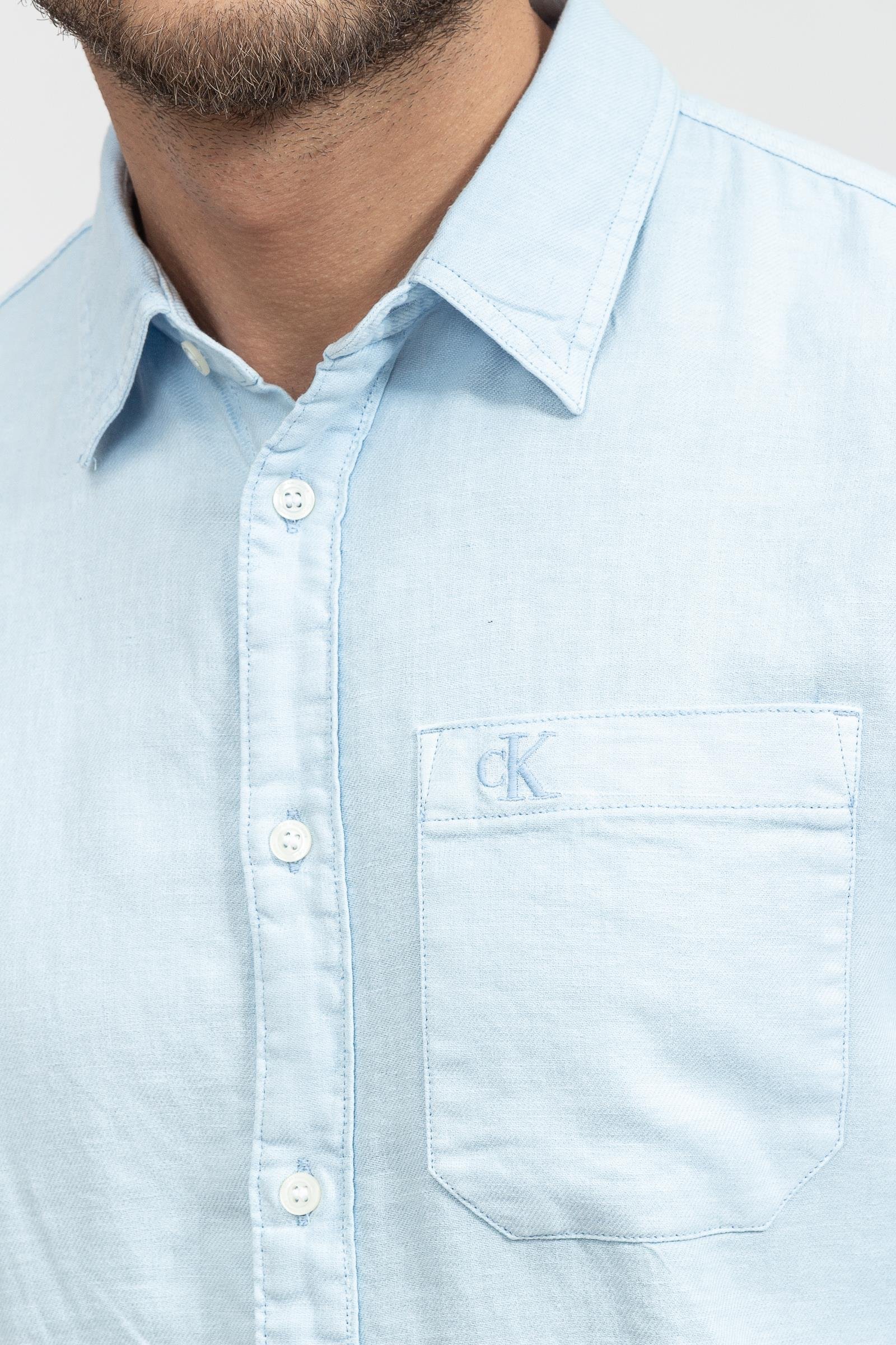 Calvin Klein Linen Blend Shirt Erkek Gömlek