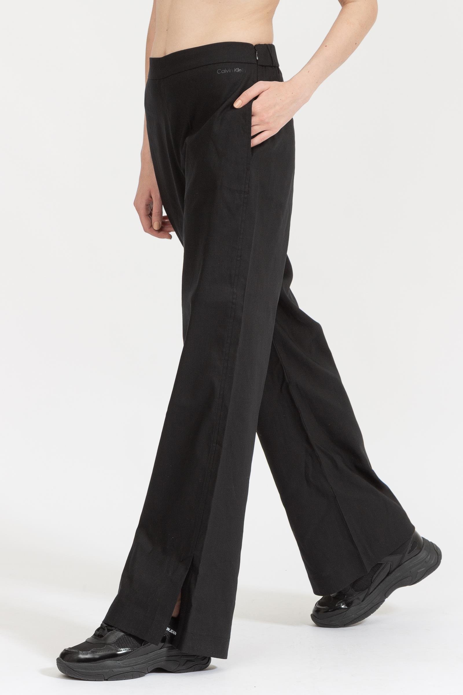 Calvin Klein Linen Wide Leg Pant Kadın Chino Pantolon