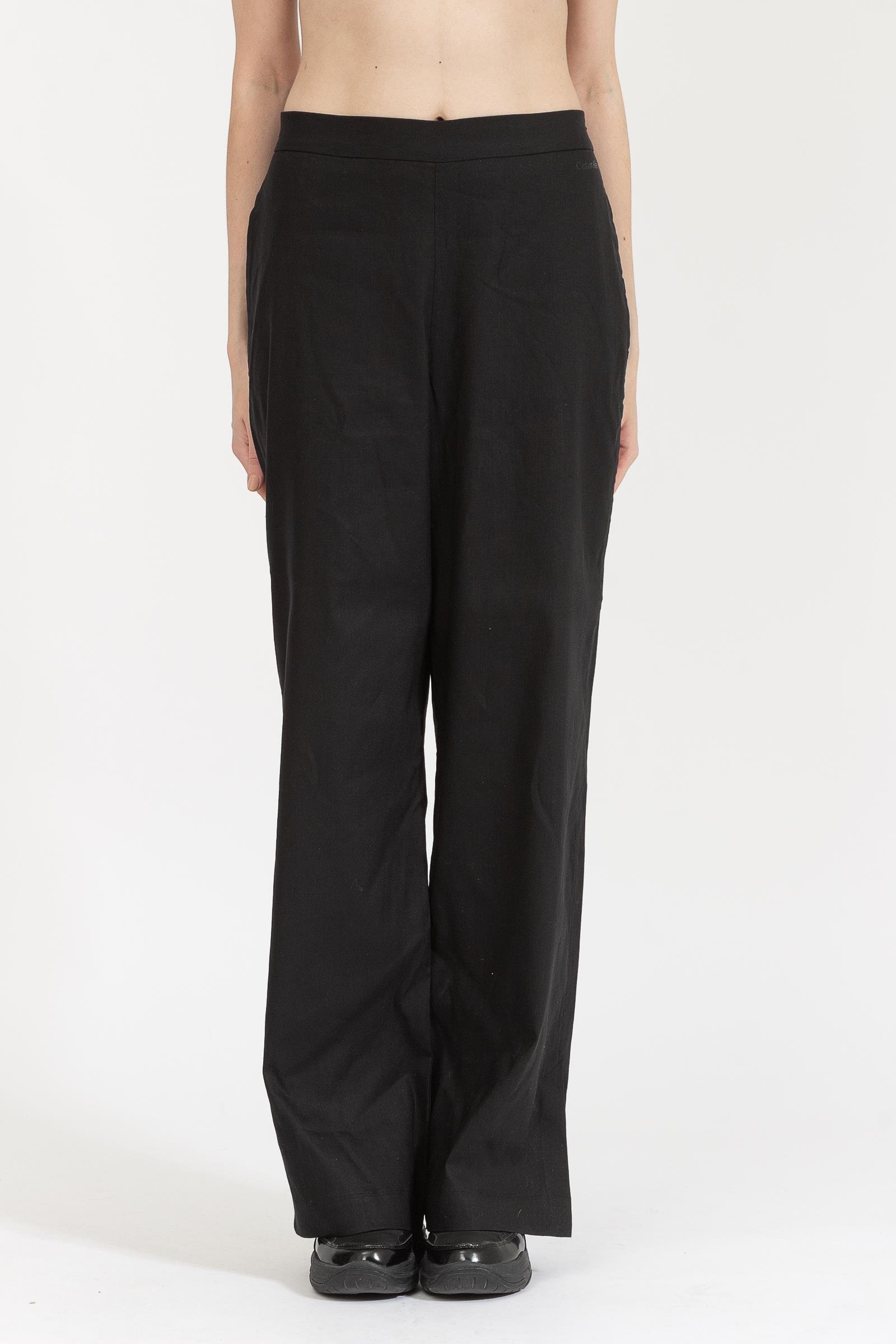 Calvin Klein Linen Wide Leg Pant Kadın Chino Pantolon