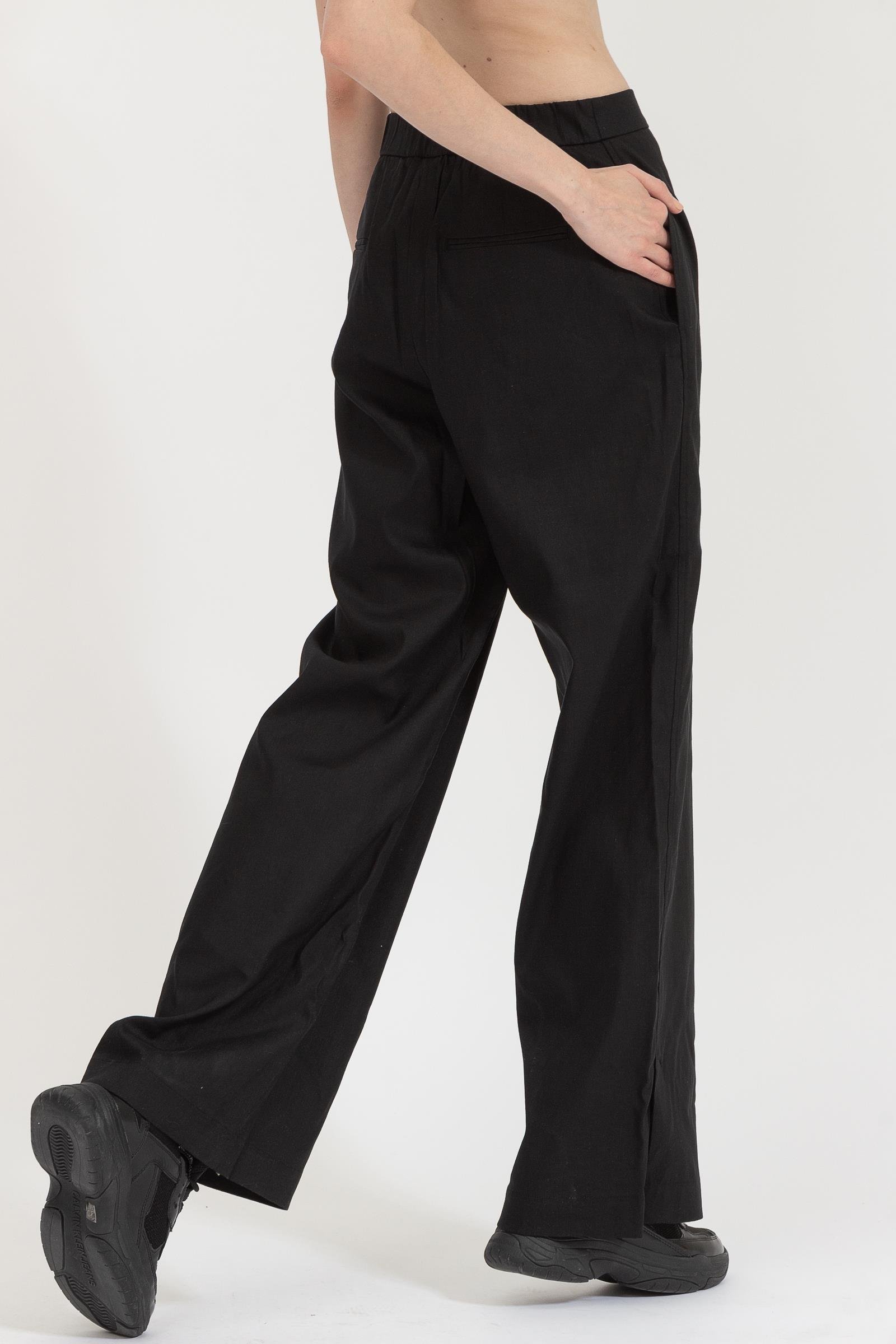 Calvin Klein Linen Wide Leg Pant Kadın Chino Pantolon